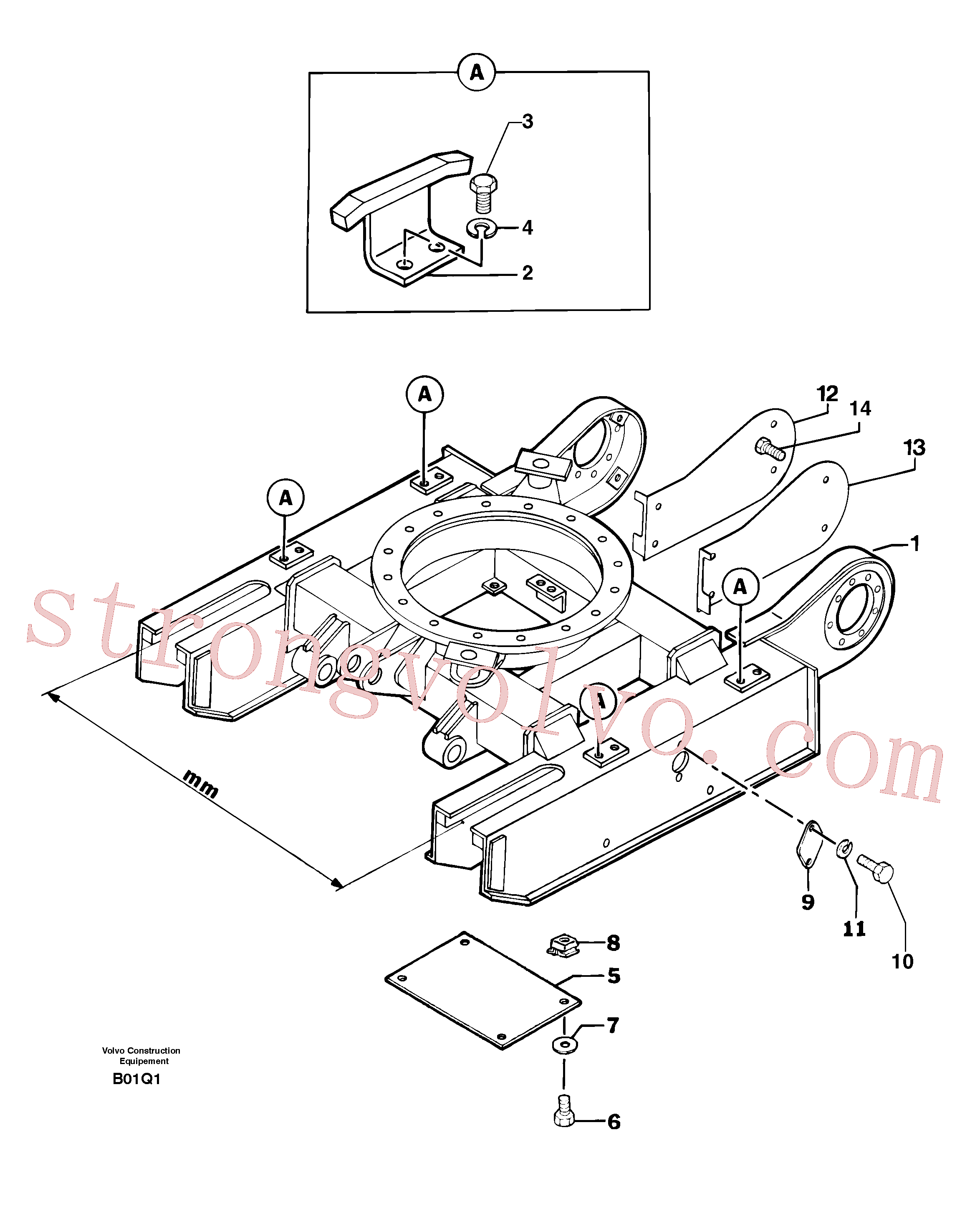 PJ4380051 Volvo Quadro inferior(B01Q1 Montagem)