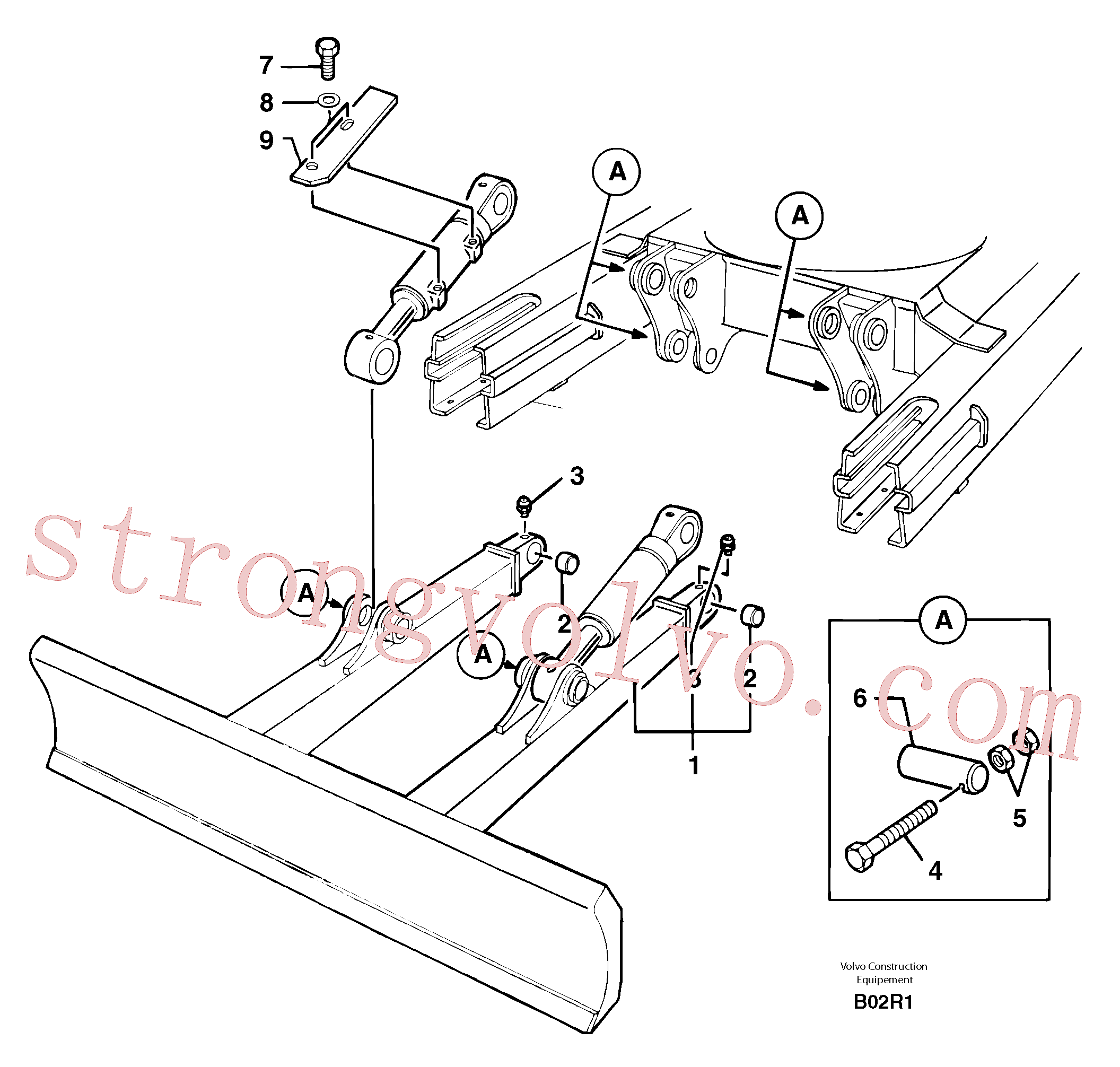 Volvo PJ5460069 Dozer Blade Volvo Acessórios para escavadeira
