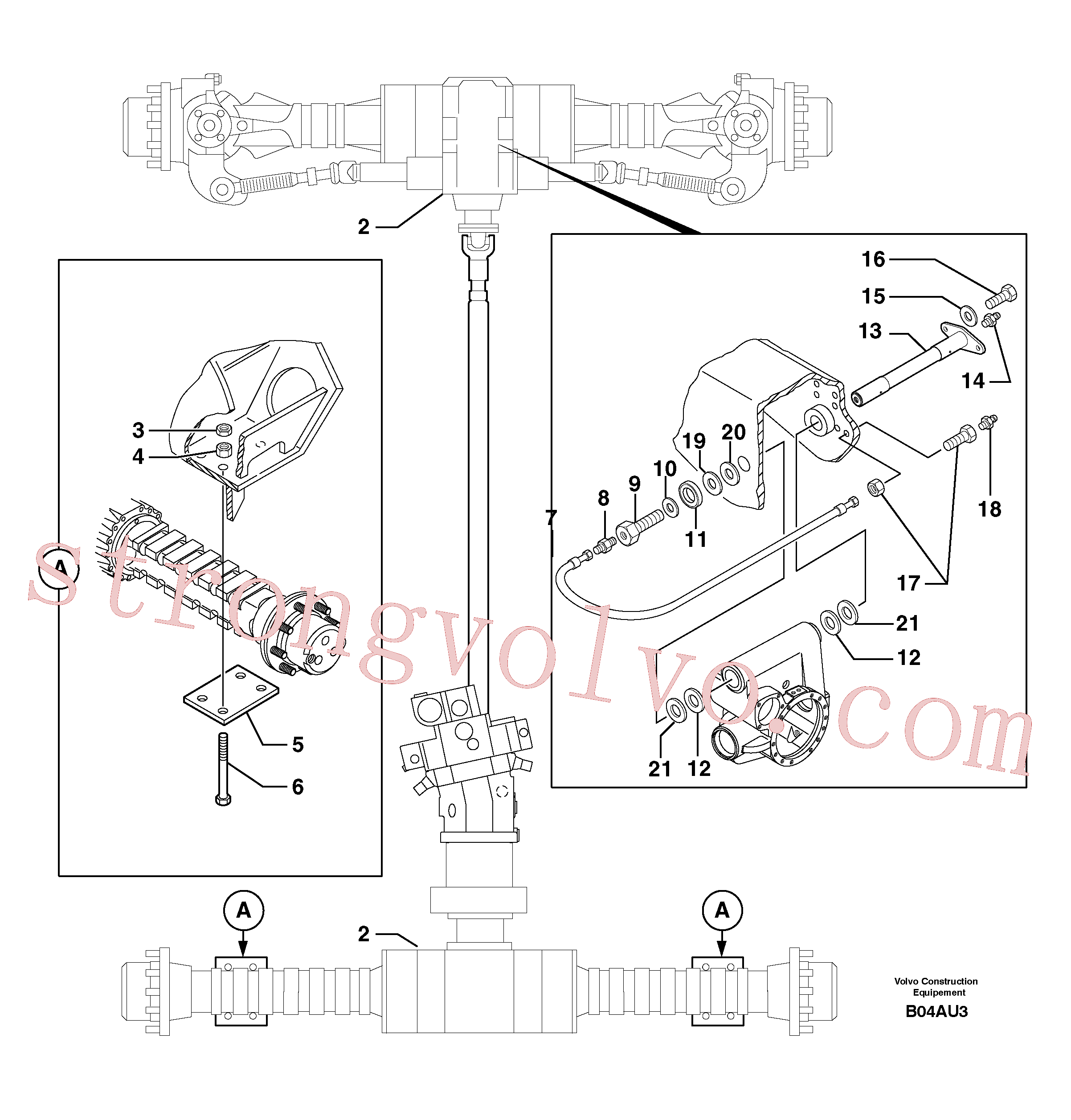 Atacado PJ3310272 Flange Volvo escavadeira