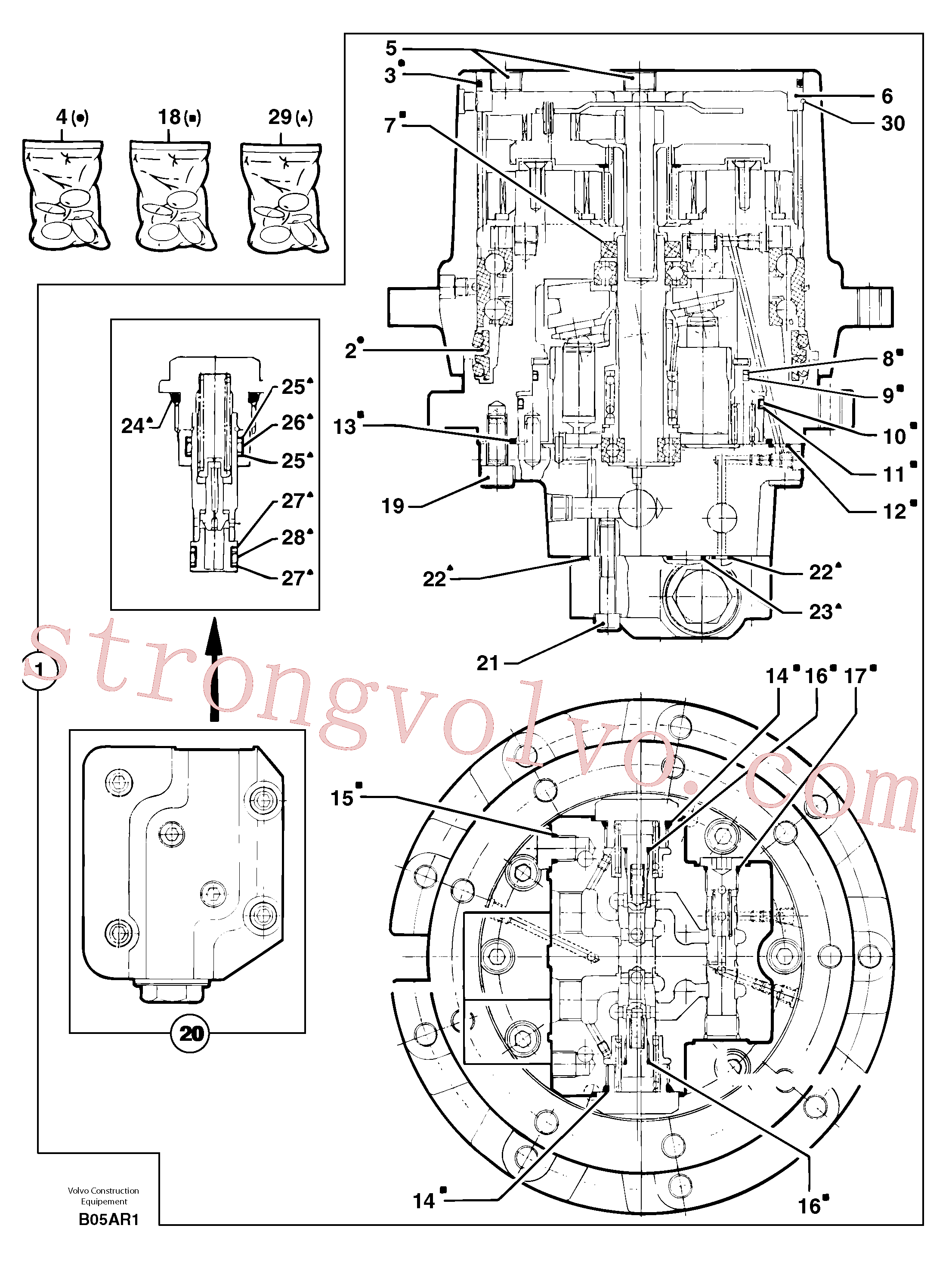 China Made PJ7416402 Fuse Ring Volvo Acessórios para escavadeira