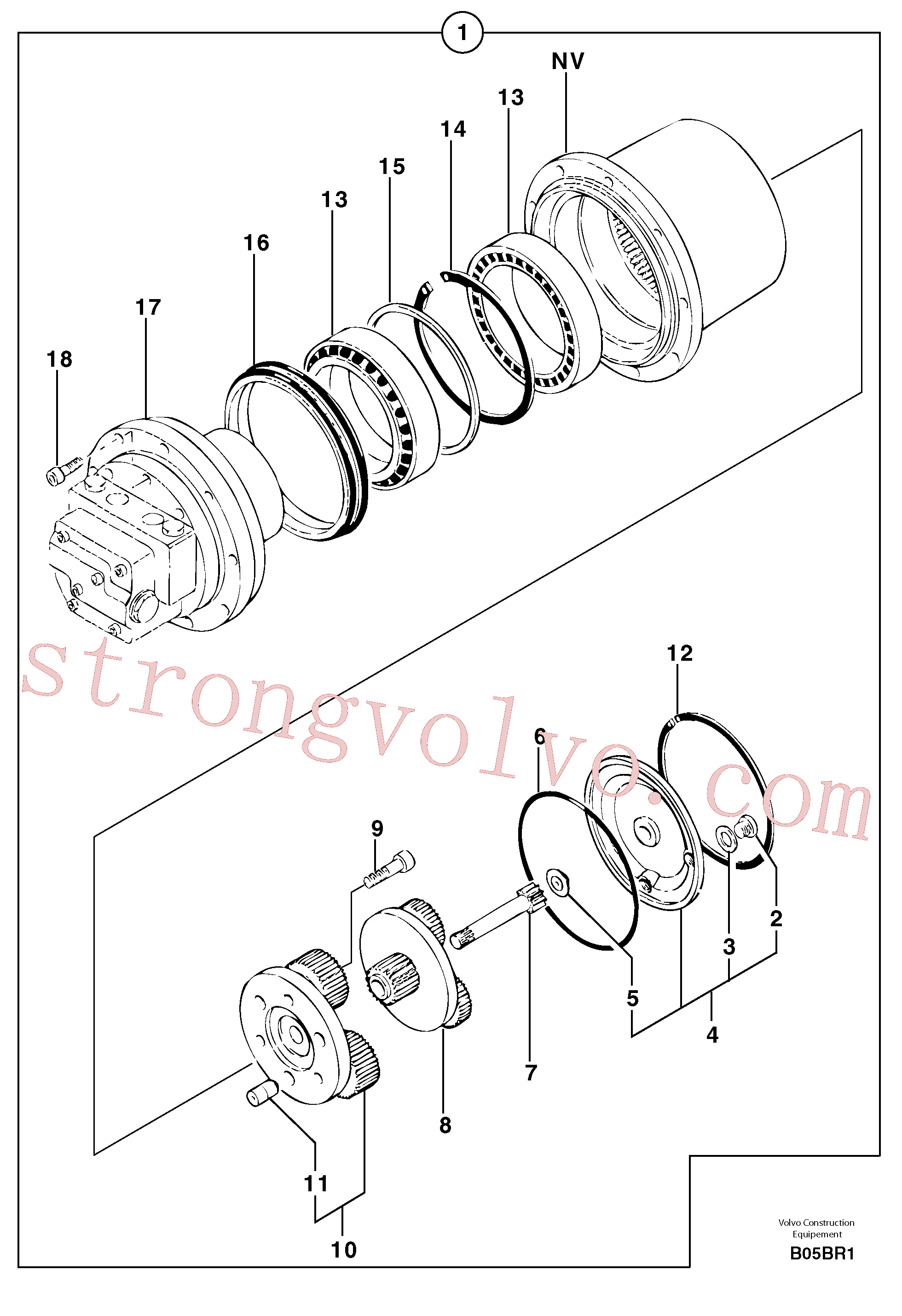 Atacado PJ7416739 Washer Volvo escavadeira