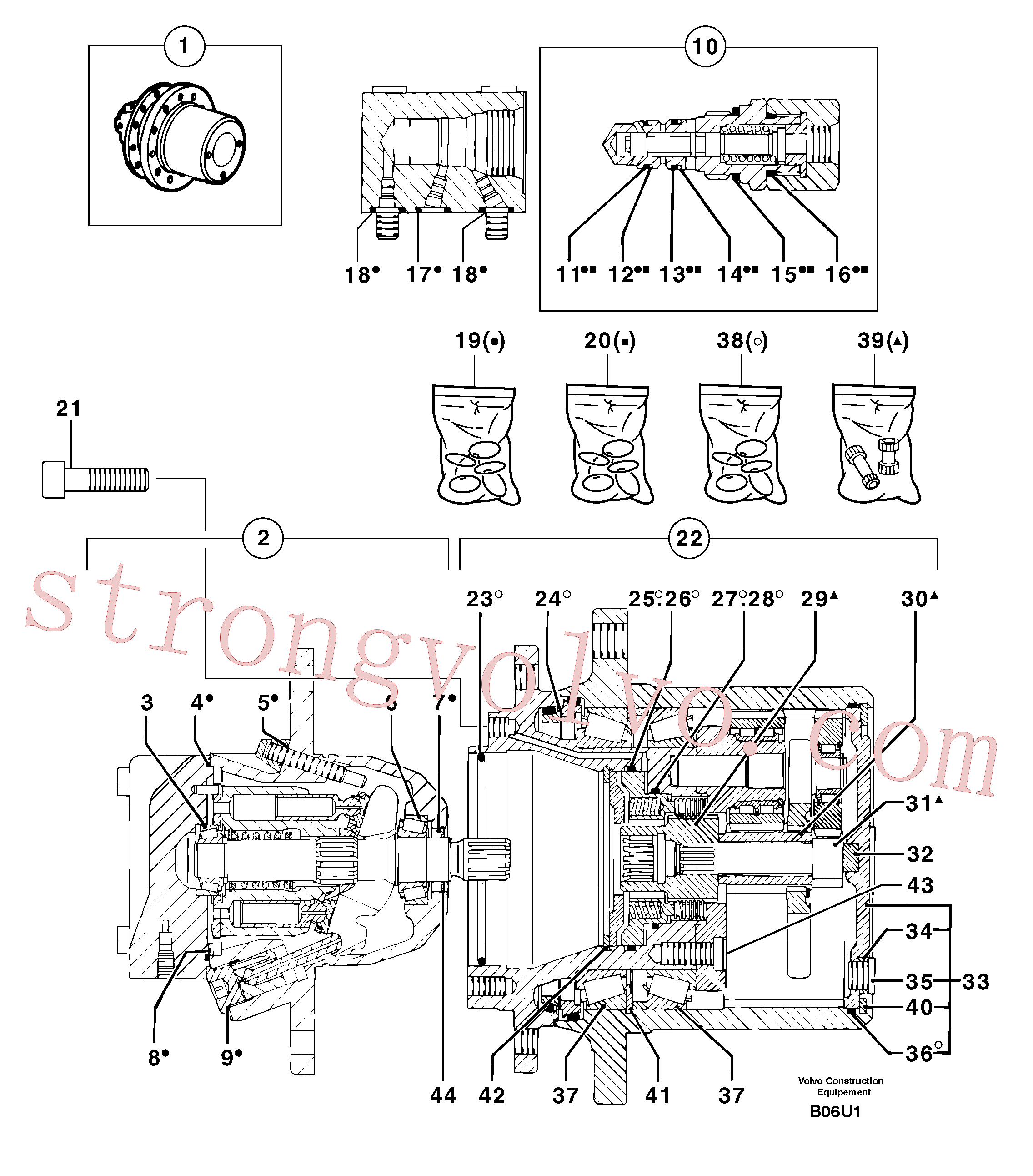 Volvo Montagem PJ4290040 Screw Acessórios
