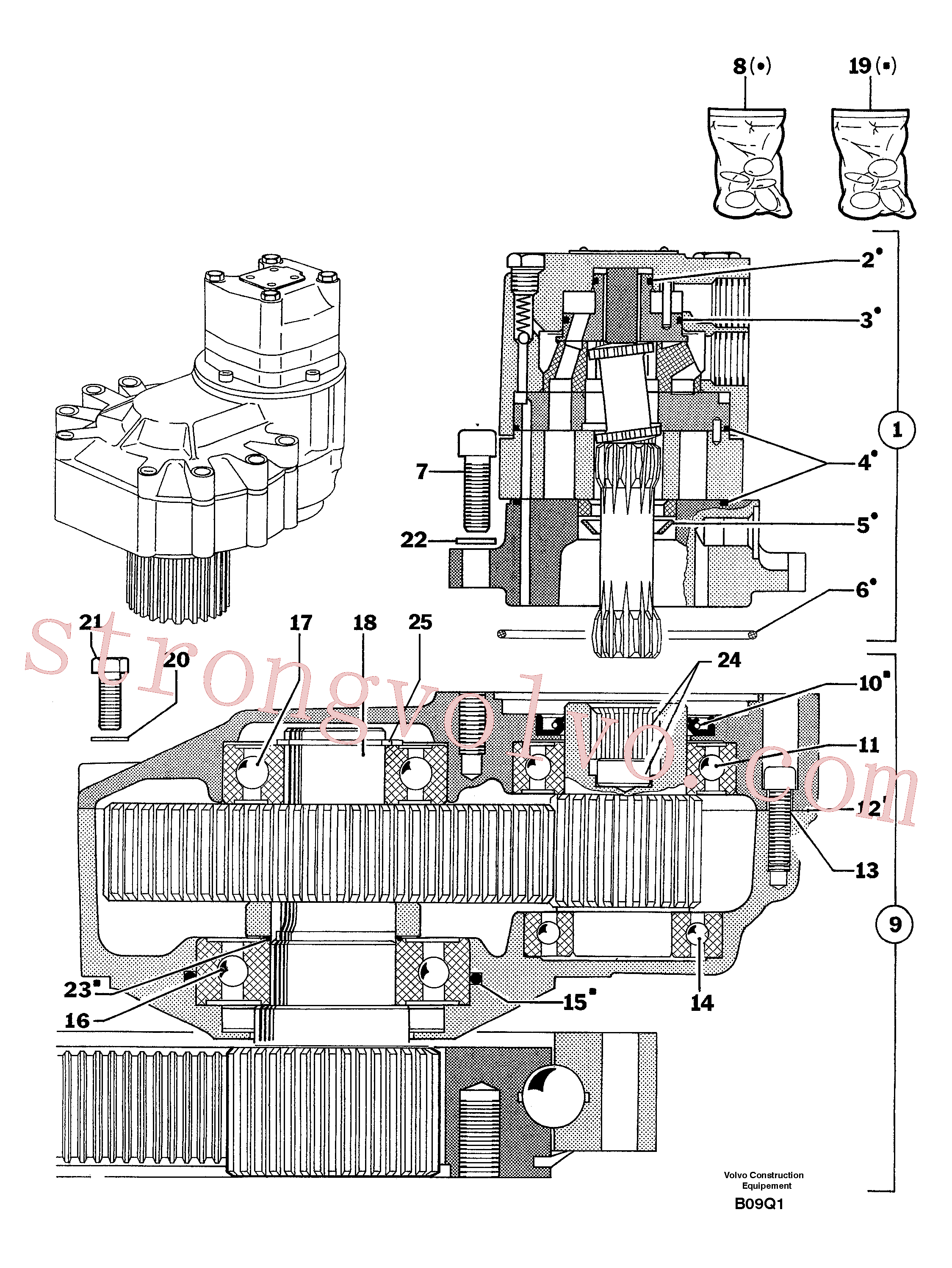 PJ7450468 Repair Kit Volvo escavadeira