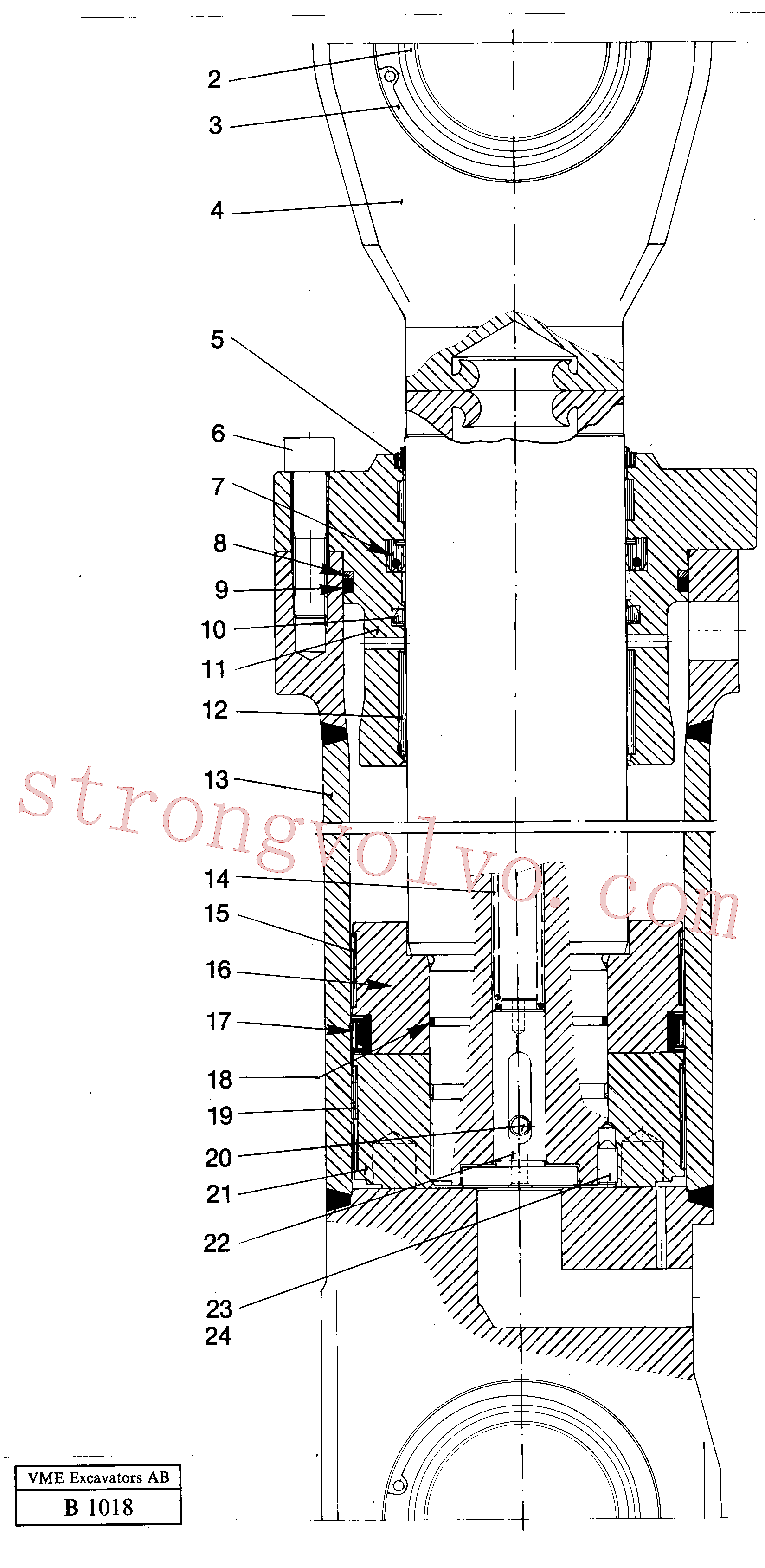 VOE14265463 Volvo Cilindro de balde(B1018 Montagem)
