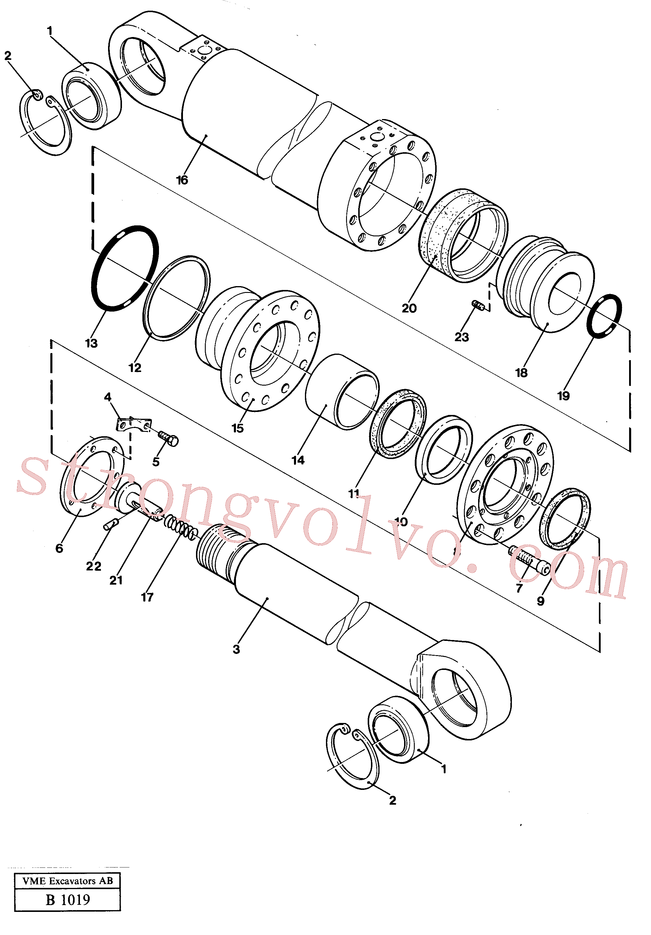 VOE14012339 Volvo Cilindro estabilizador(B1019 Montagem)