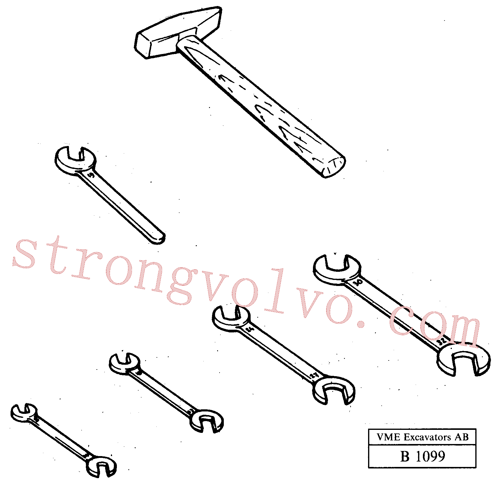 VOE14013835 Volvo Kit de ferramentas(B1099 Montagem)