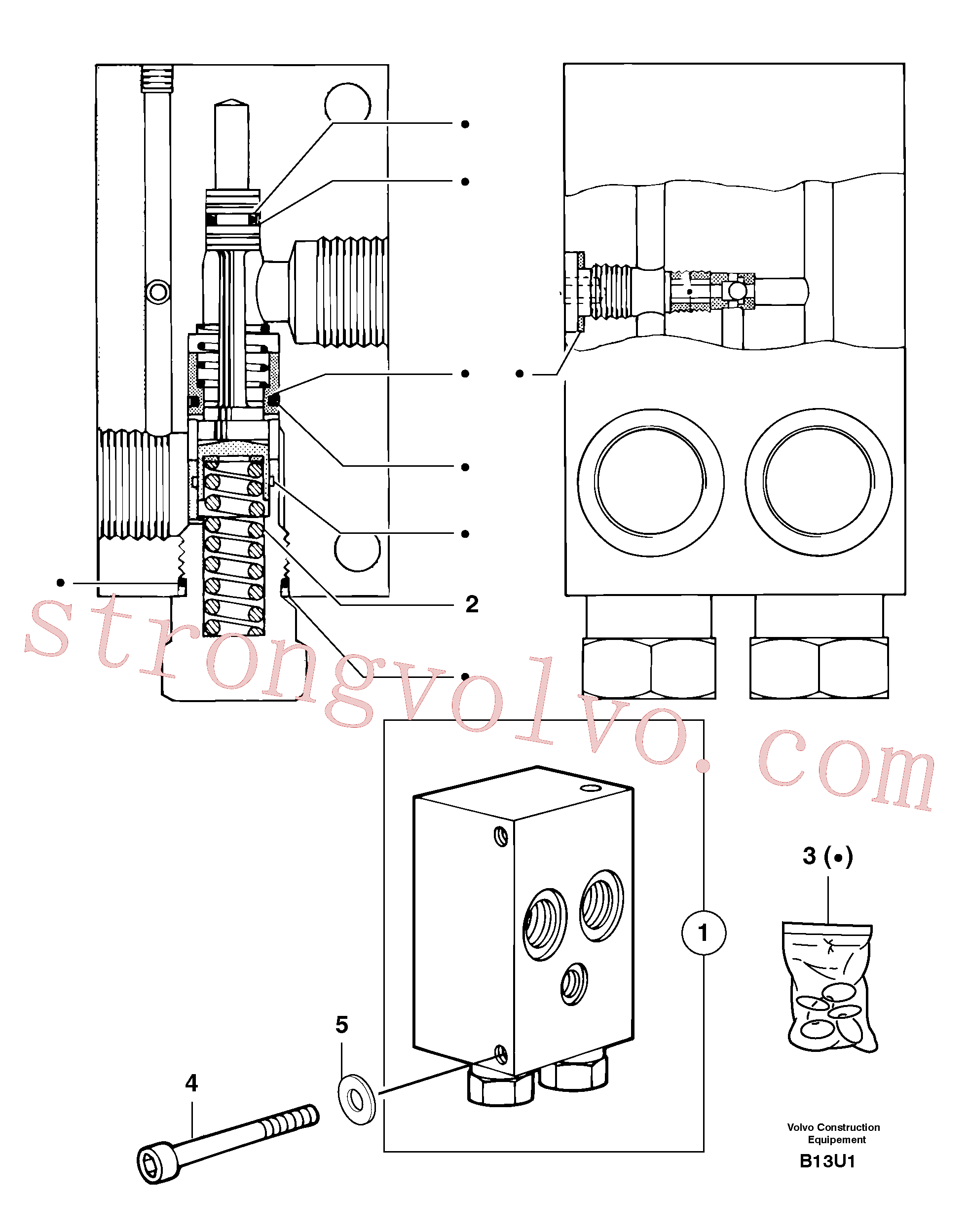 Atacado PJ4290012 Screw Volvo escavadeira