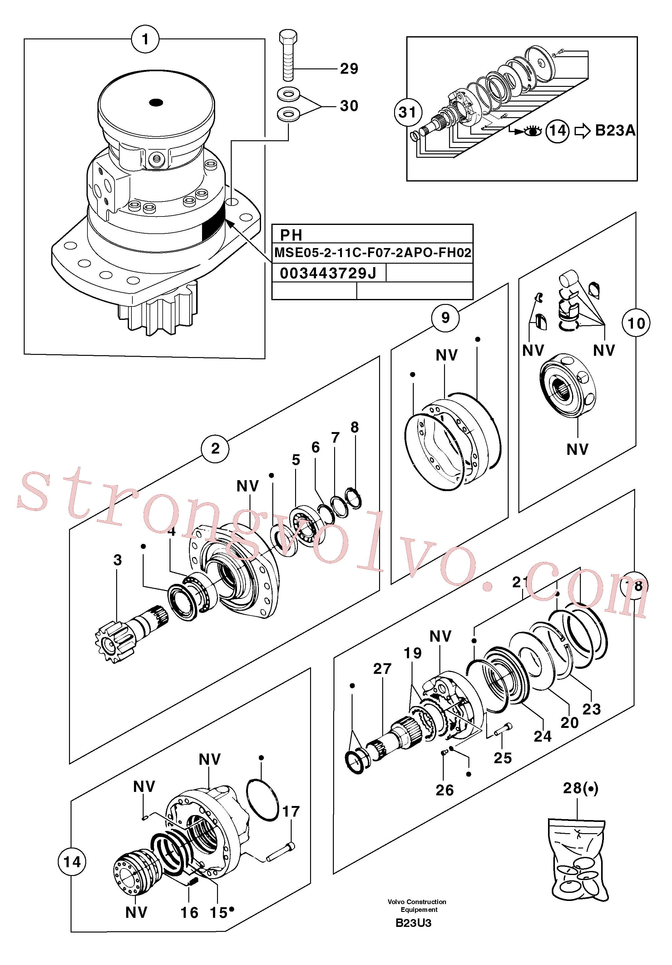 PJ7417766 Brake (kit) Volvo escavadeira
