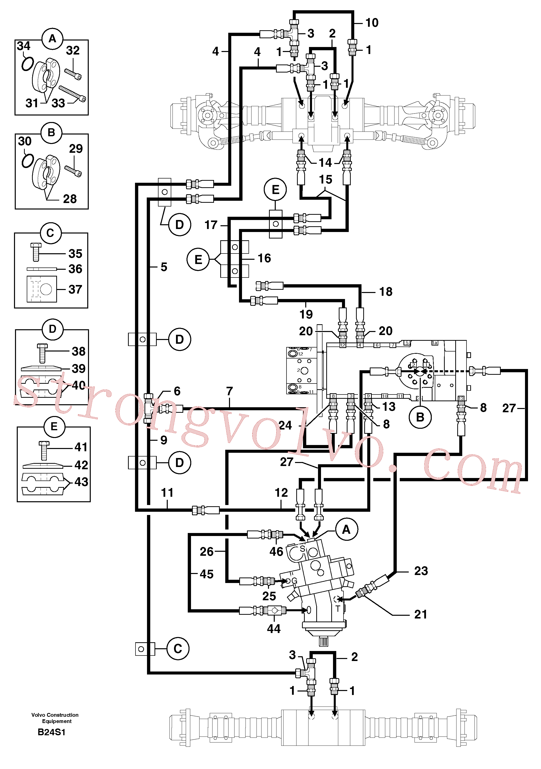 Atacado PJ4690146 Clamp Volvo escavadeira