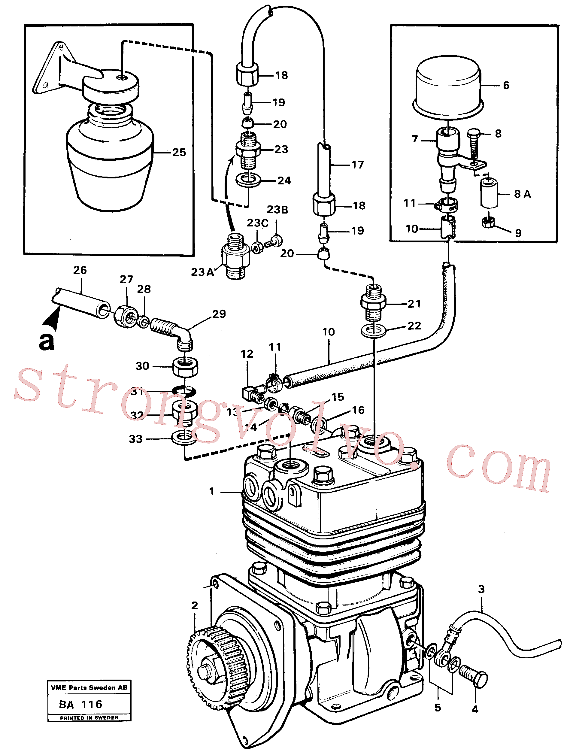 VOE11033540 Volvo Compressor de ar com acessórios(BA116 Montagem)