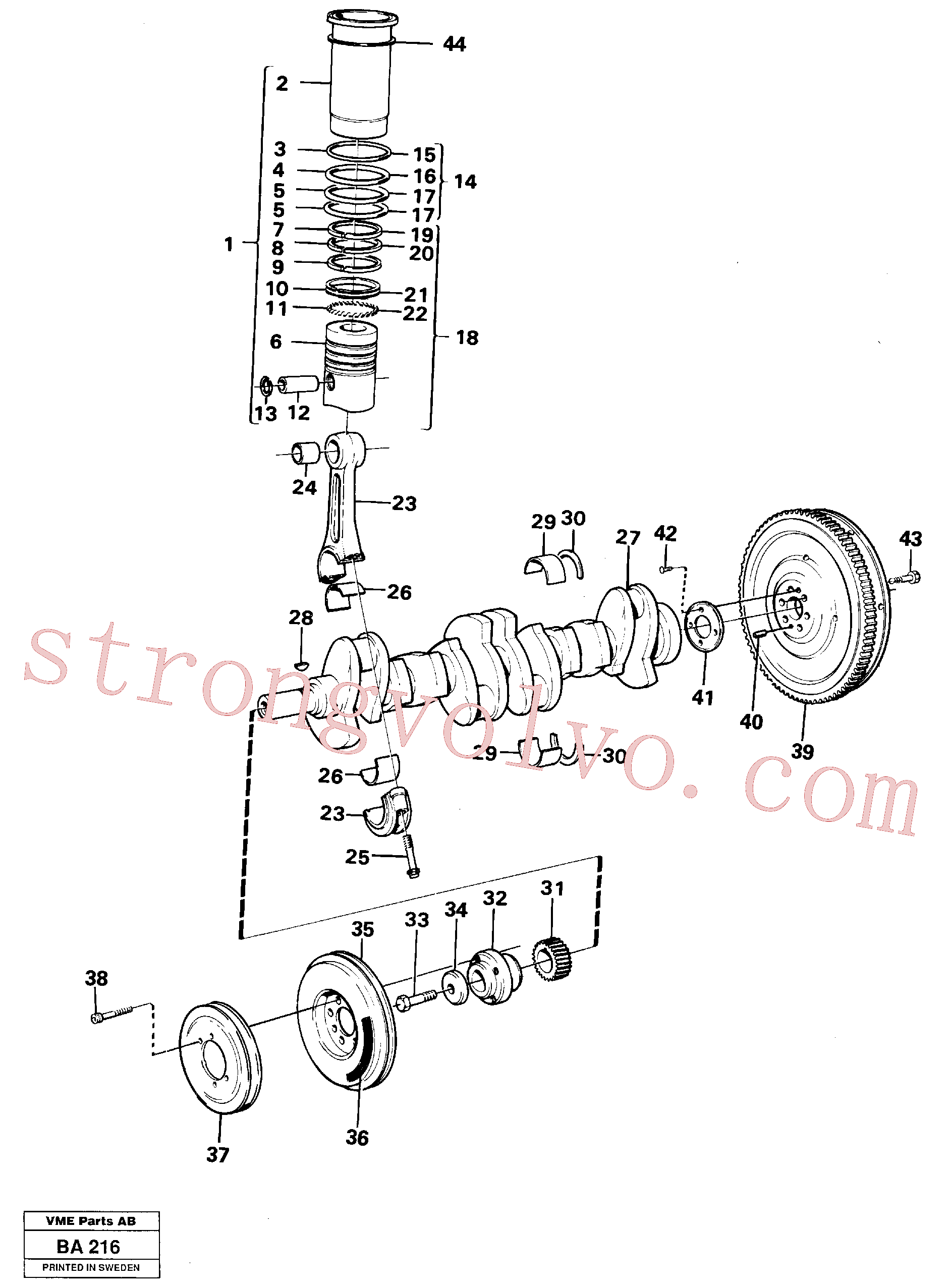 VOE950681 Volvo Cambota e peças associadas(BA216 Montagem)