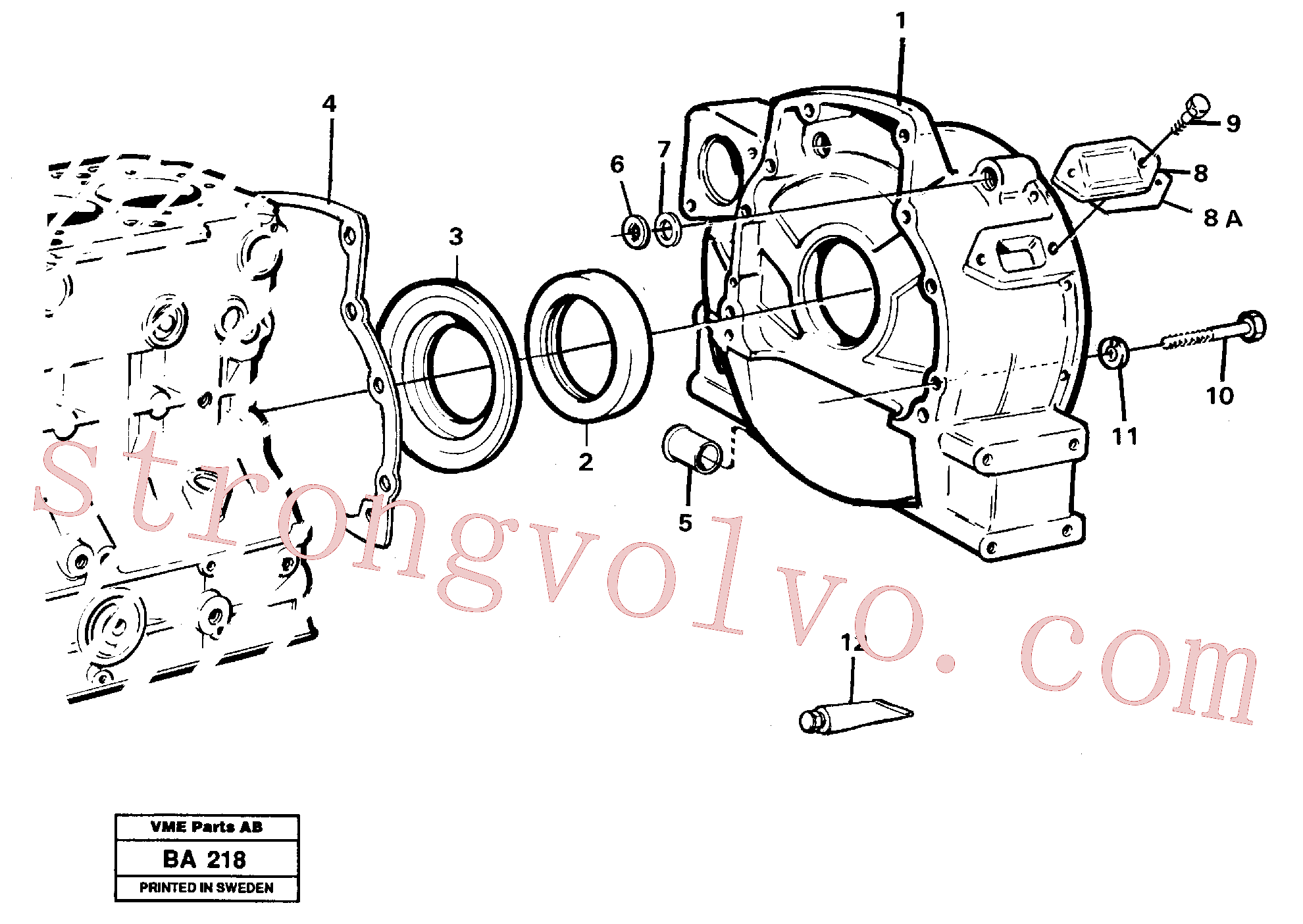 VOE13971002 Volvo Alojamento do volante do motor(BA218 Montagem)