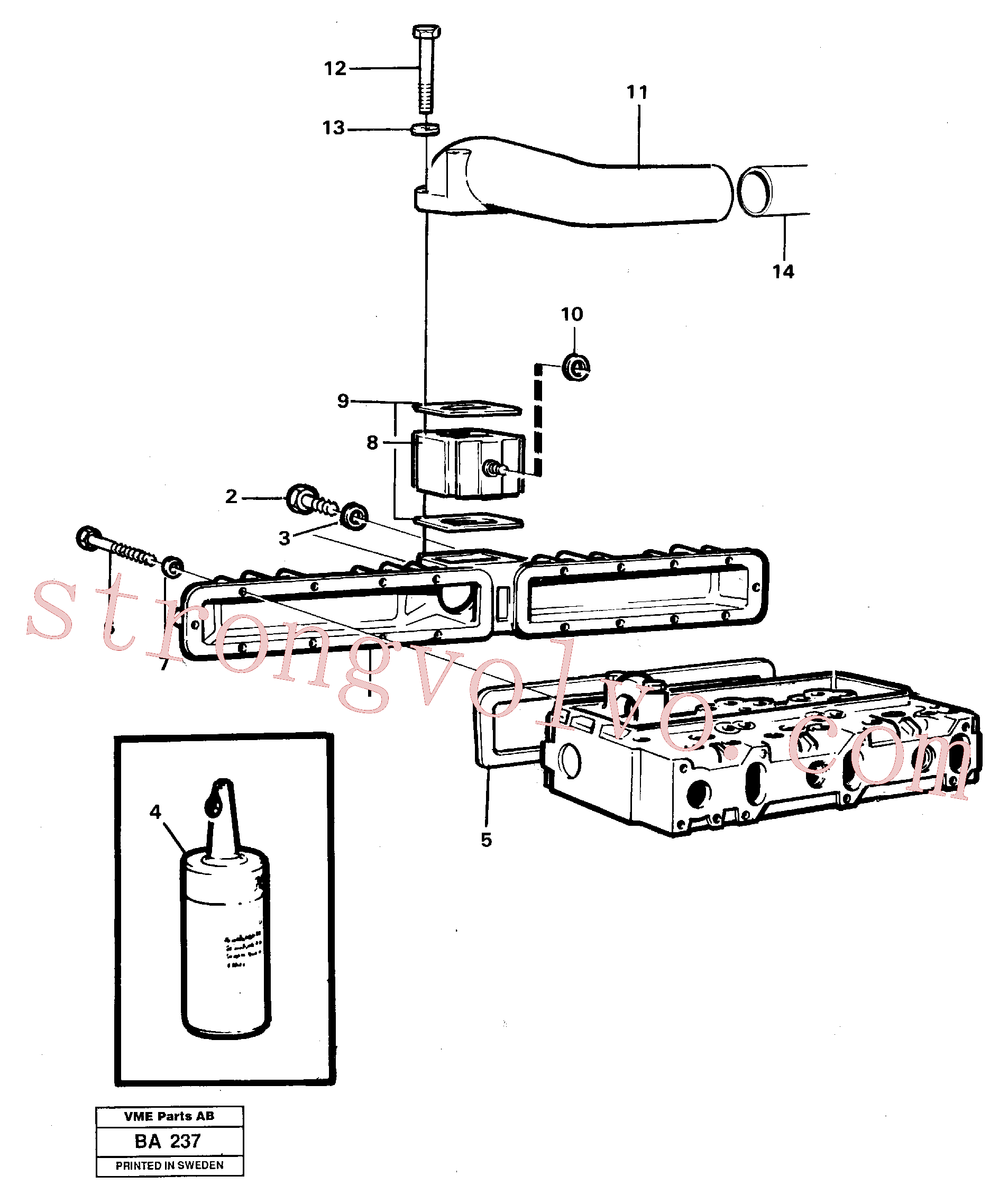 VOE13955310 Volvo Colector de admissão(BA237 Montagem)
