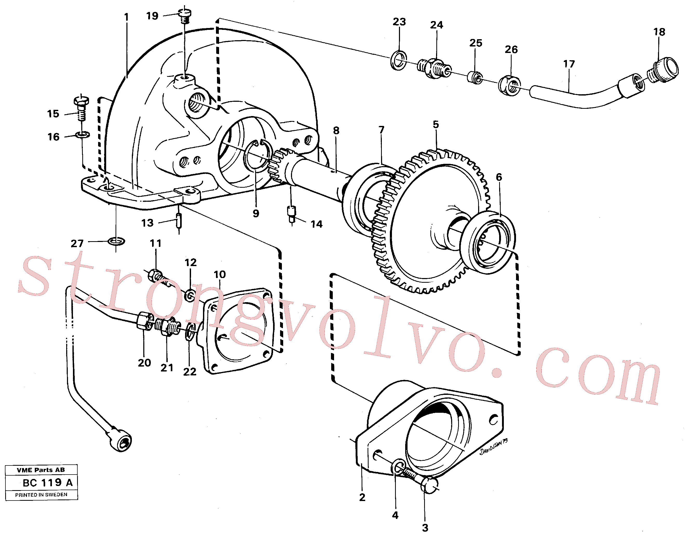 VOE7192566 Volvo Accionamento da bomba(BC119A Montagem)