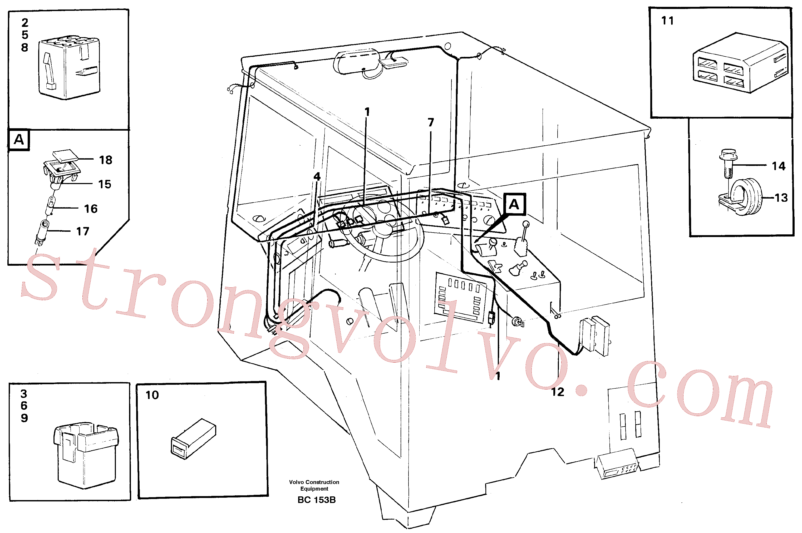 VOE7277803 Volvo Cablagem, cabina(BC153B Montagem)