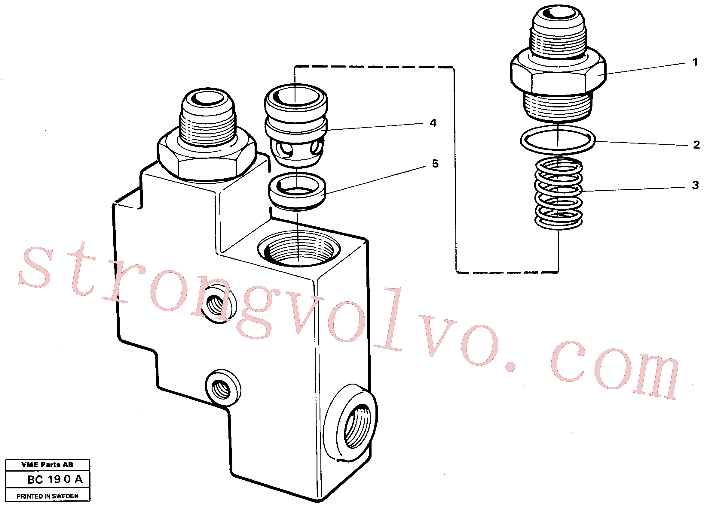 Atacado VOE4821795 Adaptador Volvo escavadeira