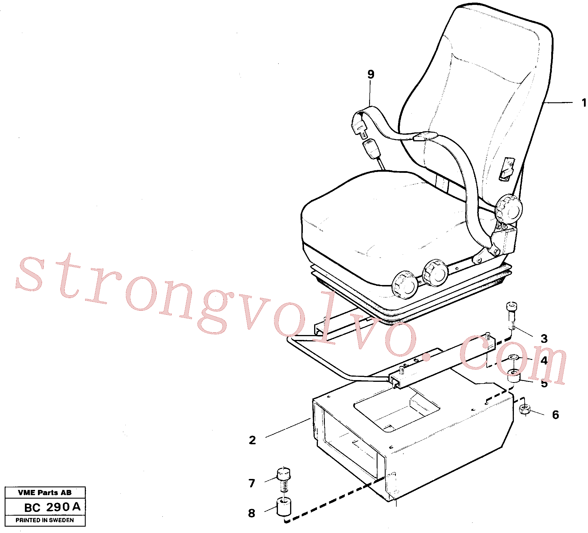 SA9016-10804 Volvo Banco do operador com acessórios(BC290A Montagem)