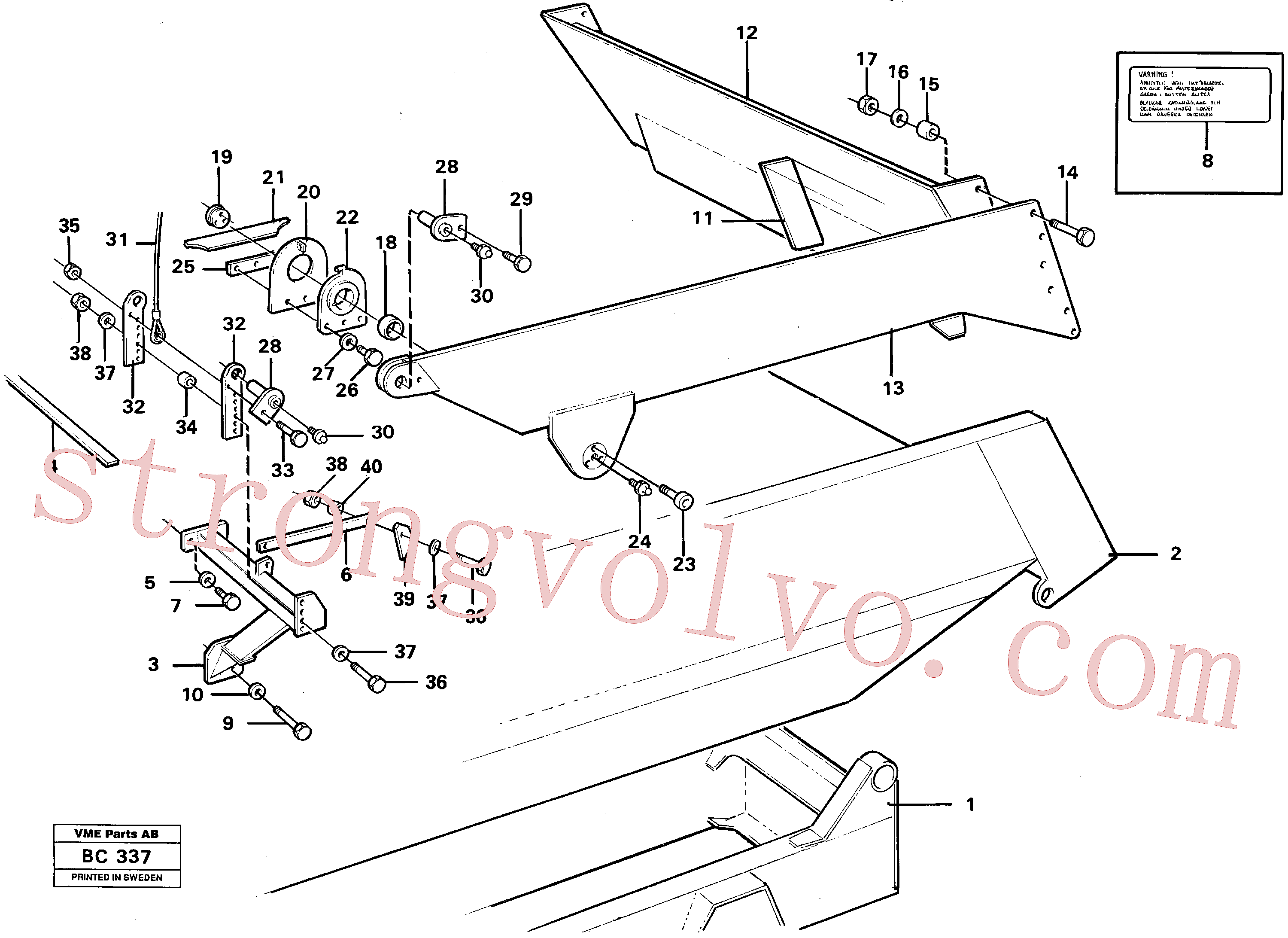 Atacado VOE963319 Parafuso Volvo escavadeira