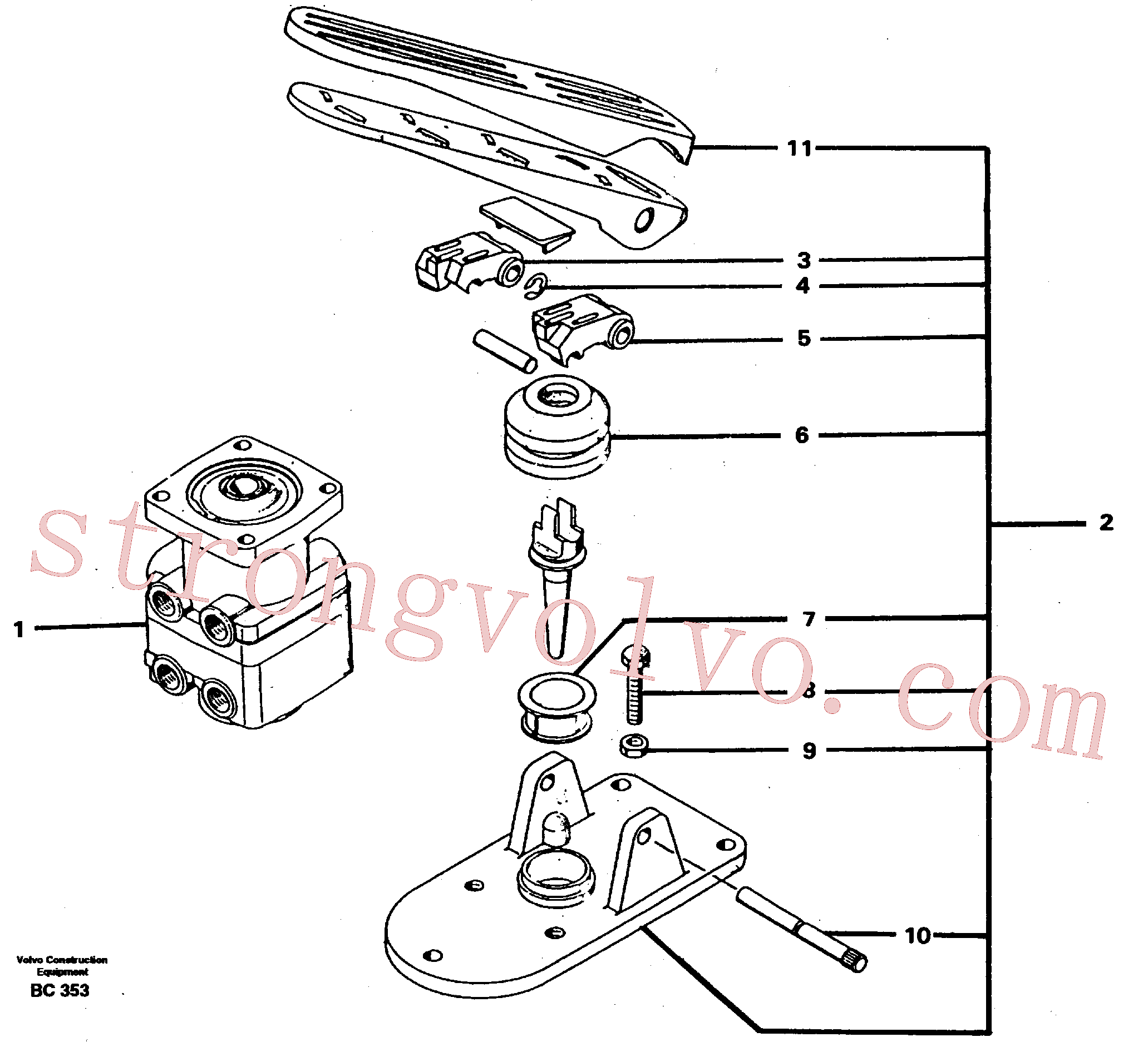 ZM2233430 Volvo Pedal retardador(BC353 Montagem)