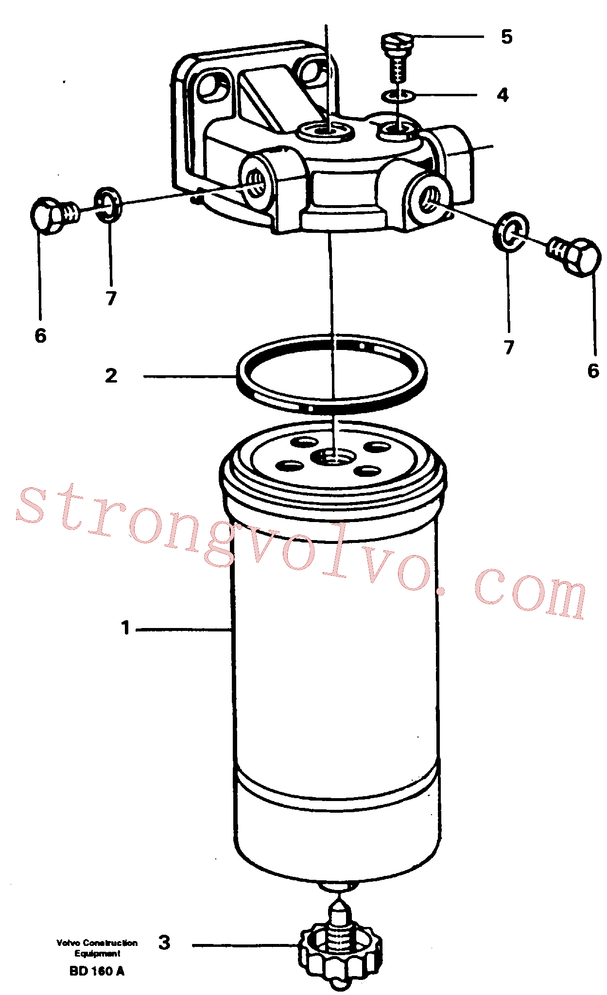 VOE7011991 Volvo Separador de água(BD160A Montagem)