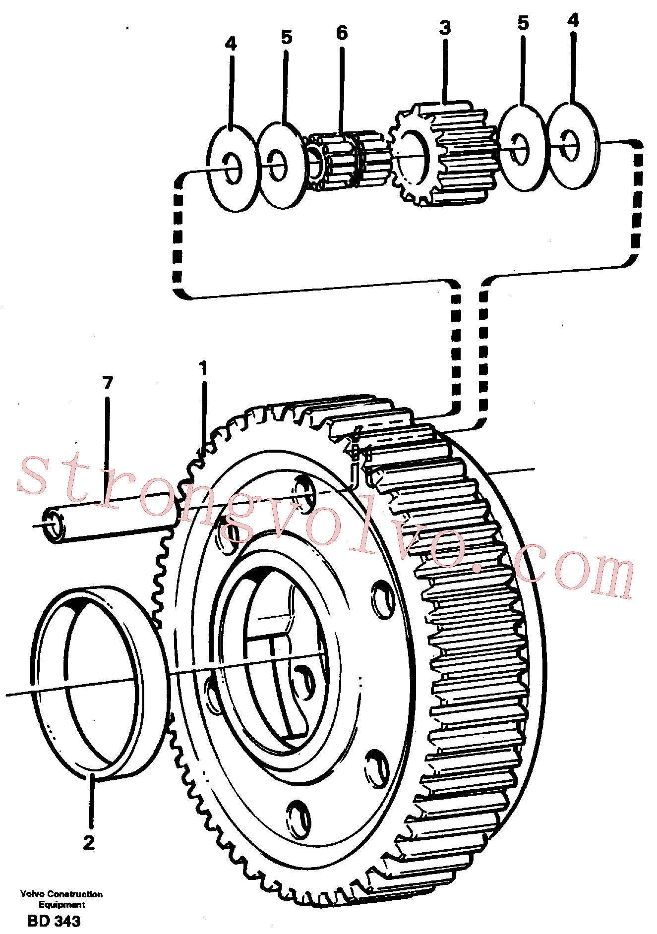 VOE11036944 Volvo Kit de planetários, estágio 5(BD343 Montagem)