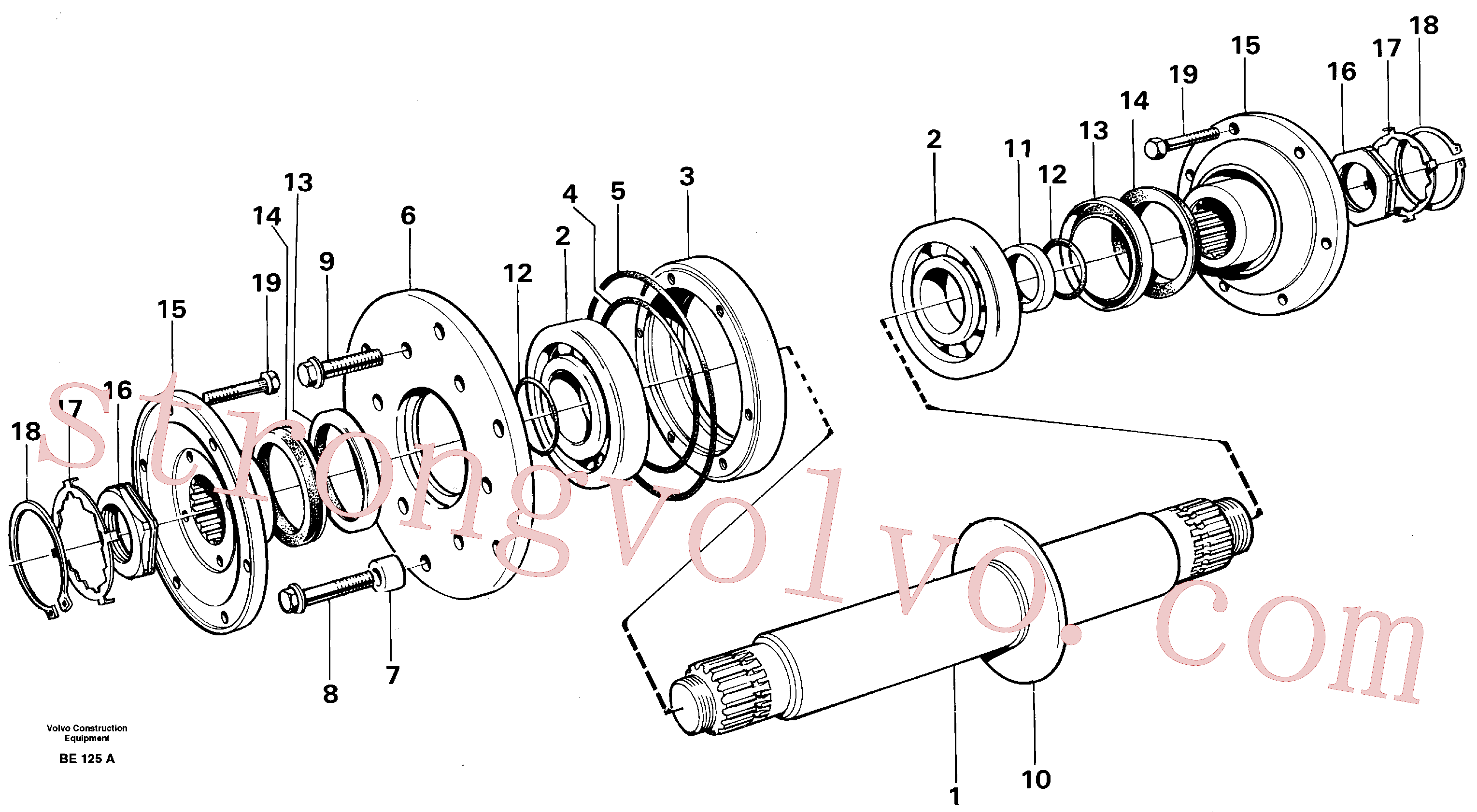 VOE925276 Volvo Veio intermédio(BE125A Montagem)