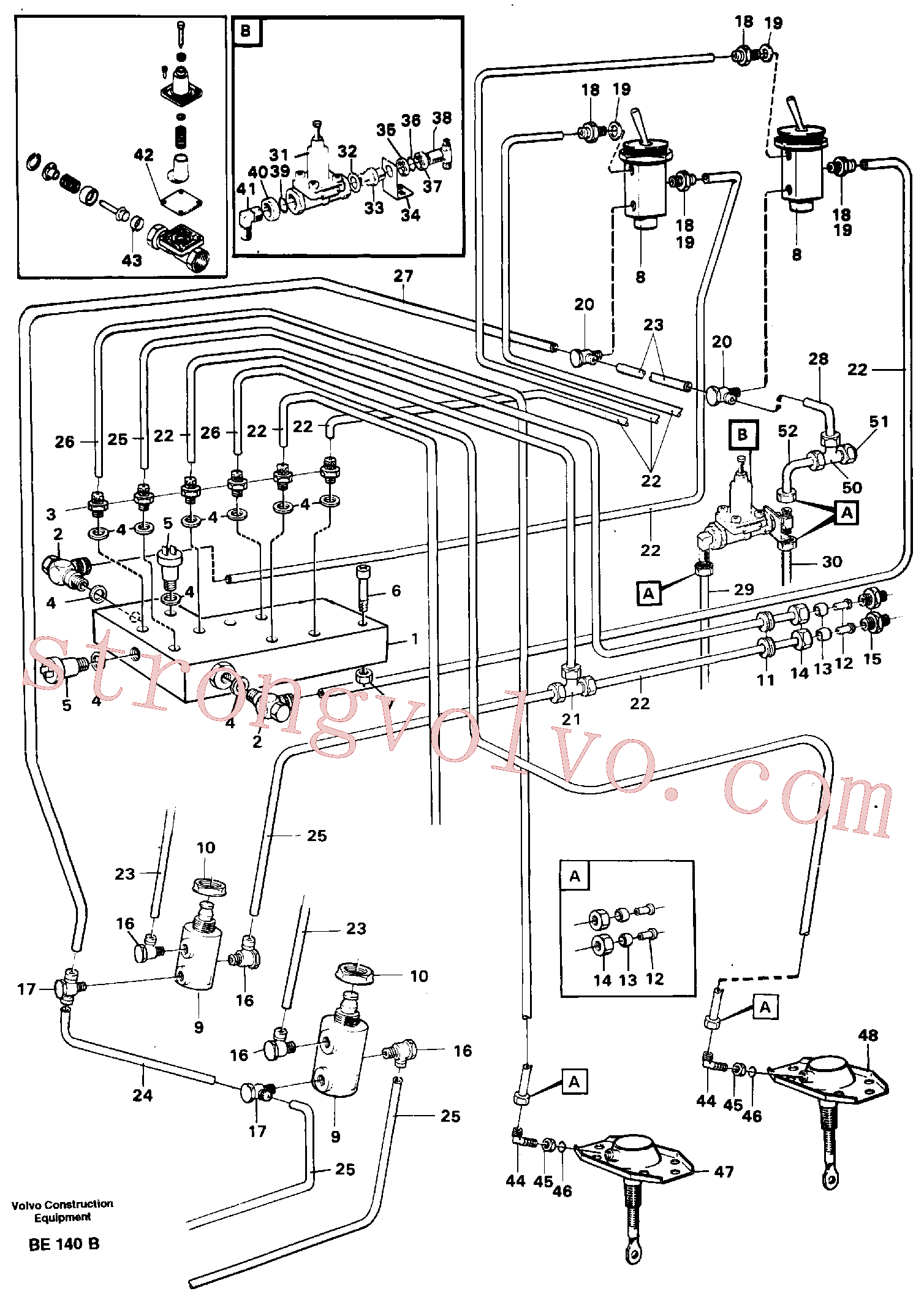 China Made VOE945892 Porca Volvo Acessórios para escavadeira
