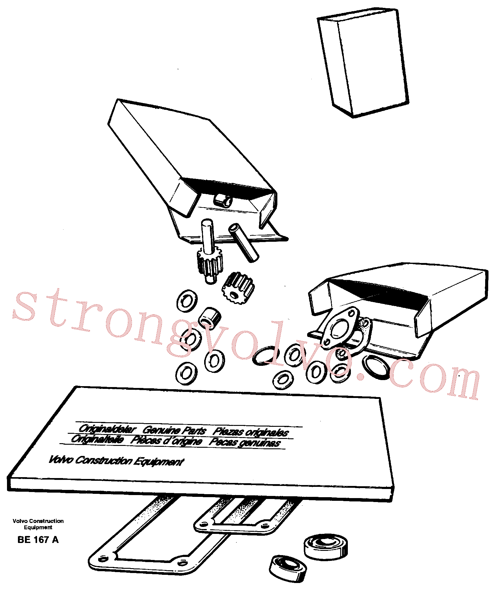 VOE11989817 Volvo Kits de reparação para o motor, Kit de juntas para a transmissão(BE167A Montagem)