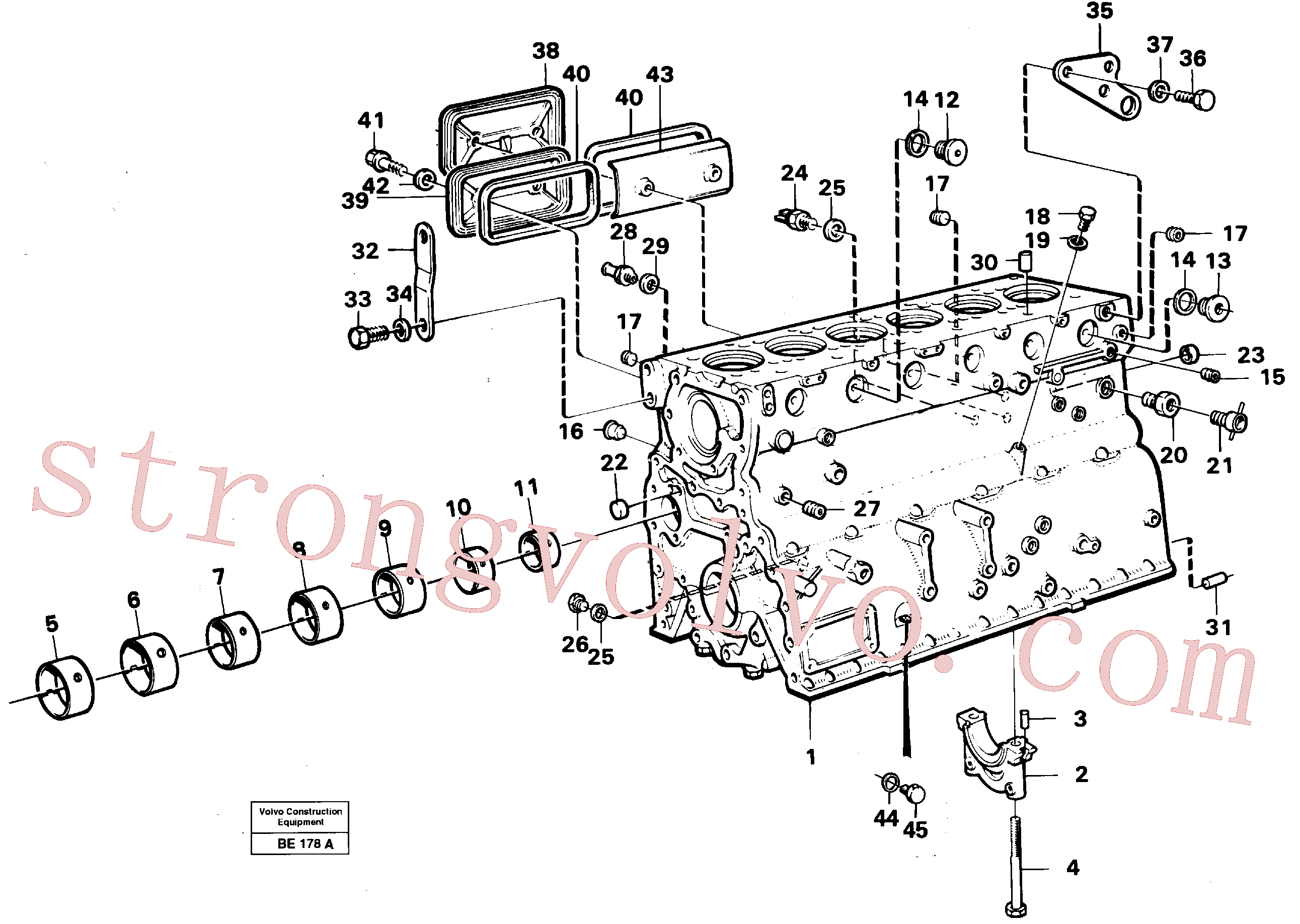 VOE13961654 Volvo Bloco do motor(BE178A Montagem)