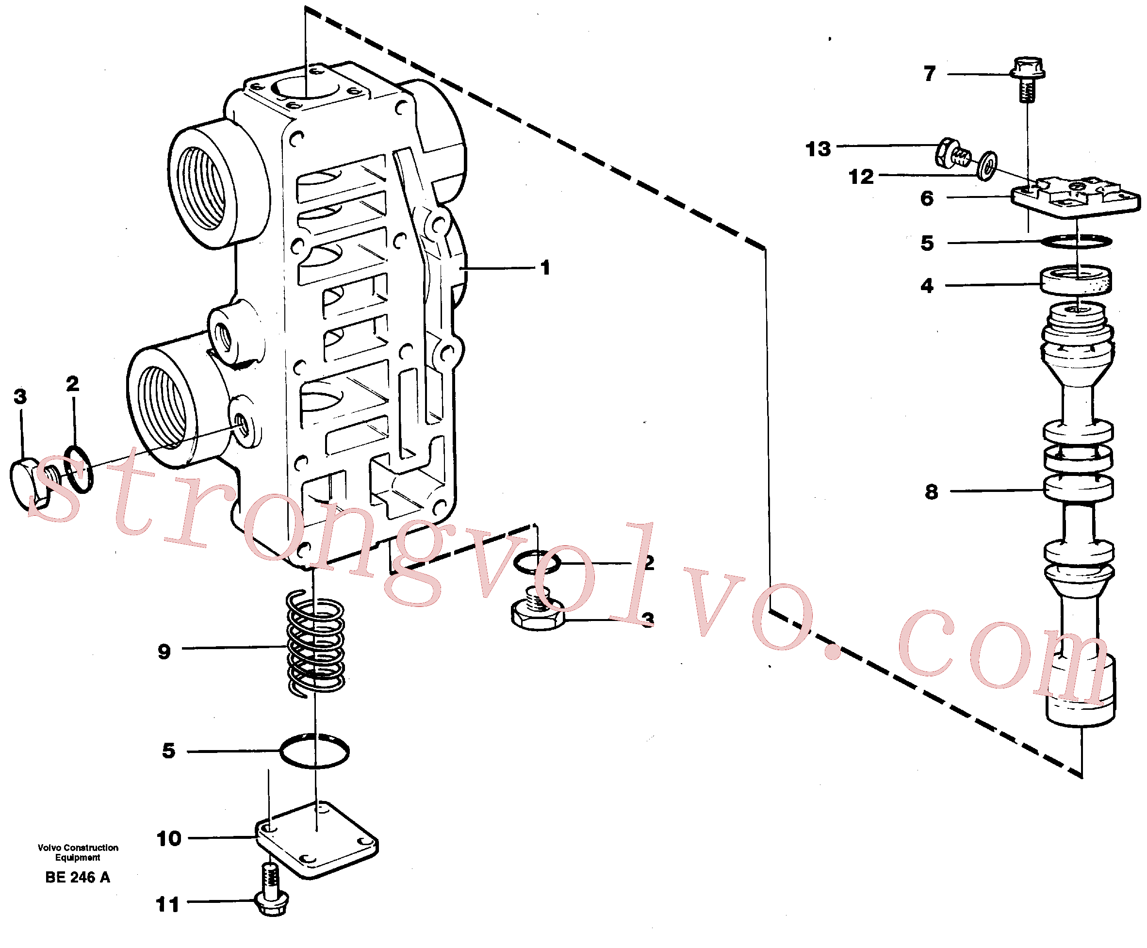 VOE968562 Volvo Válvula retardadora(BE246A Montagem)