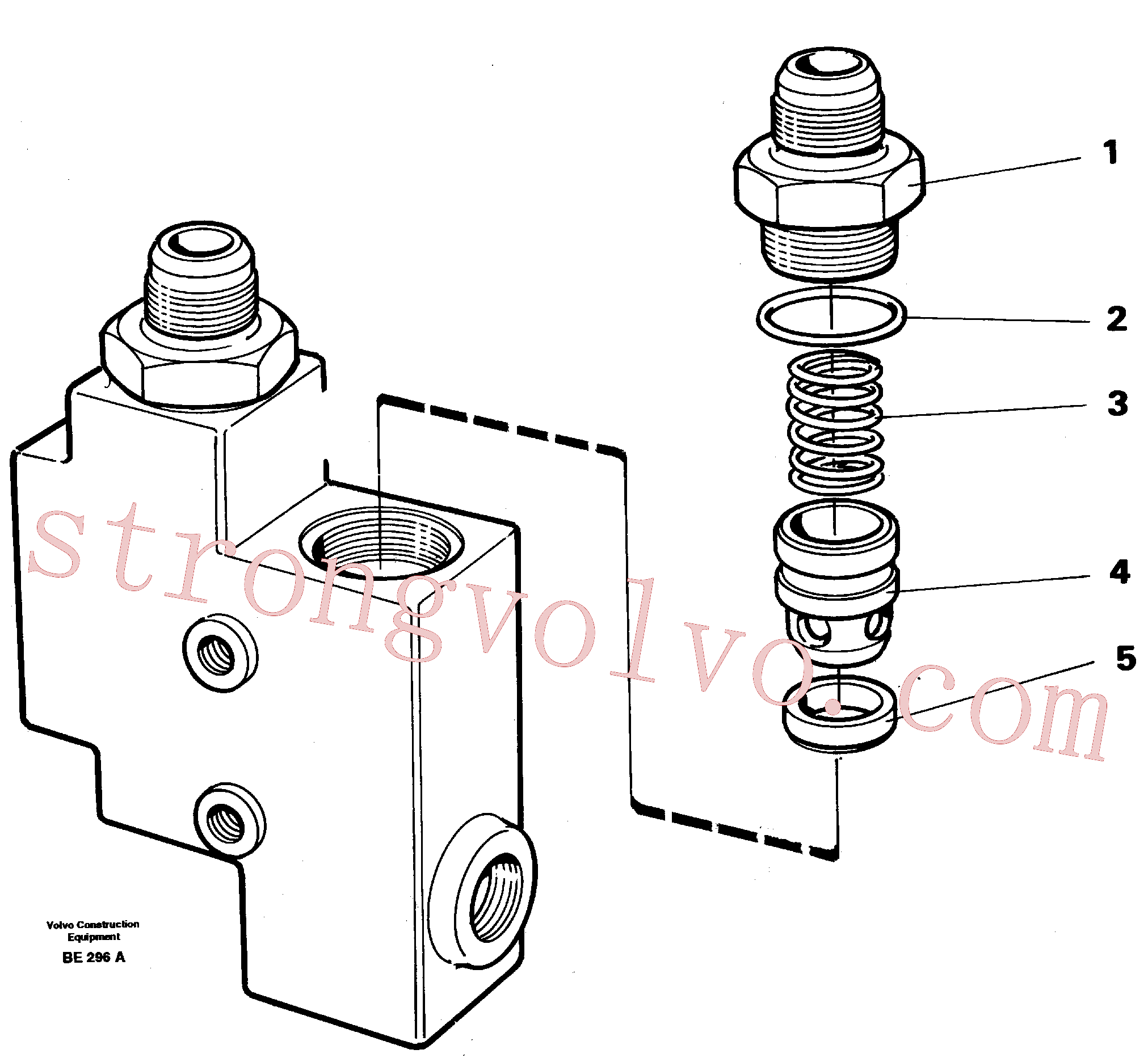 VOE4821795 Volvo Válvula de retenção(BE296A Montagem)