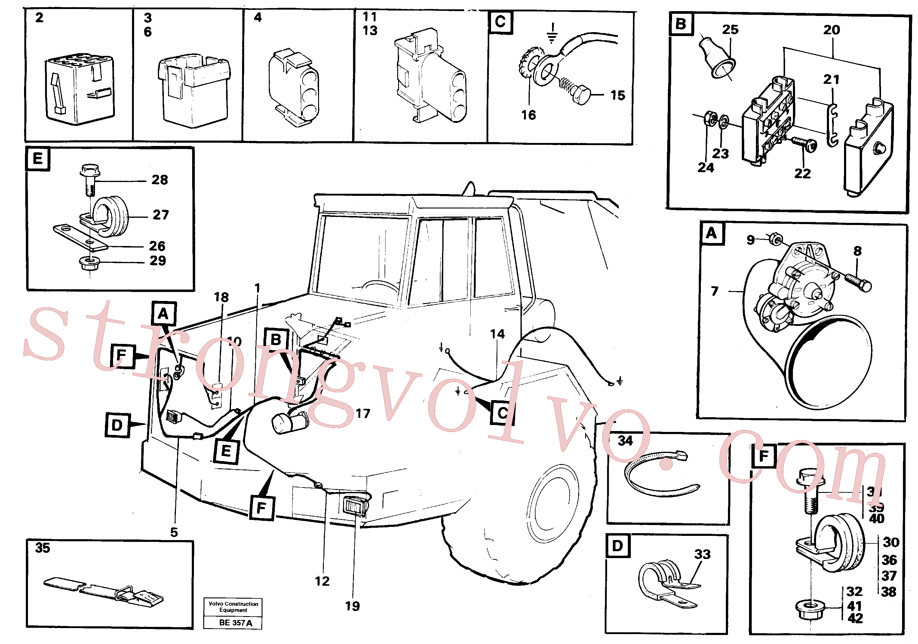 VOE13965536 Volvo Cablagens, dianteiras(BE357A Montagem)