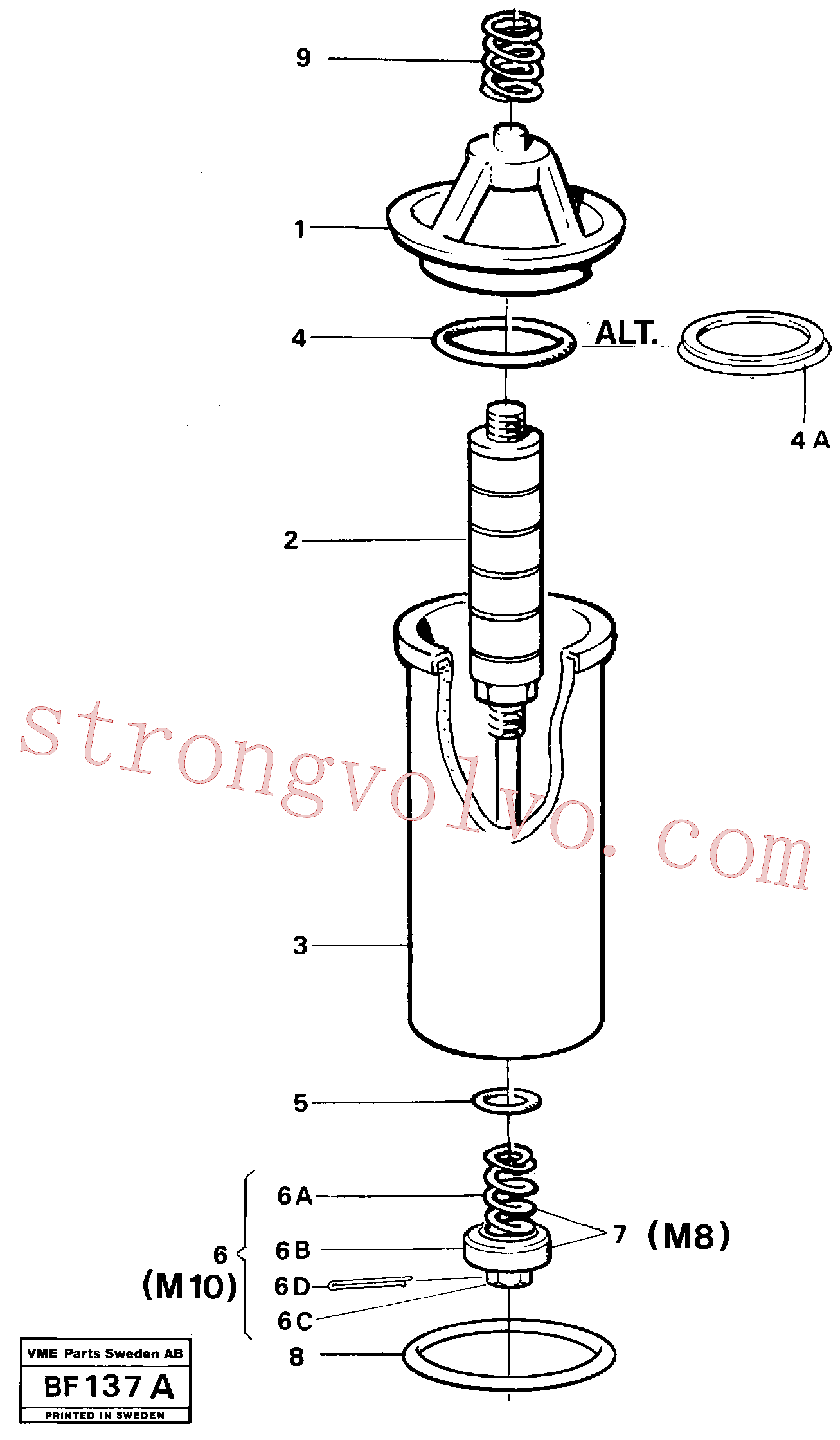 VOE907825 Volvo Filtro(BF137A Montagem)