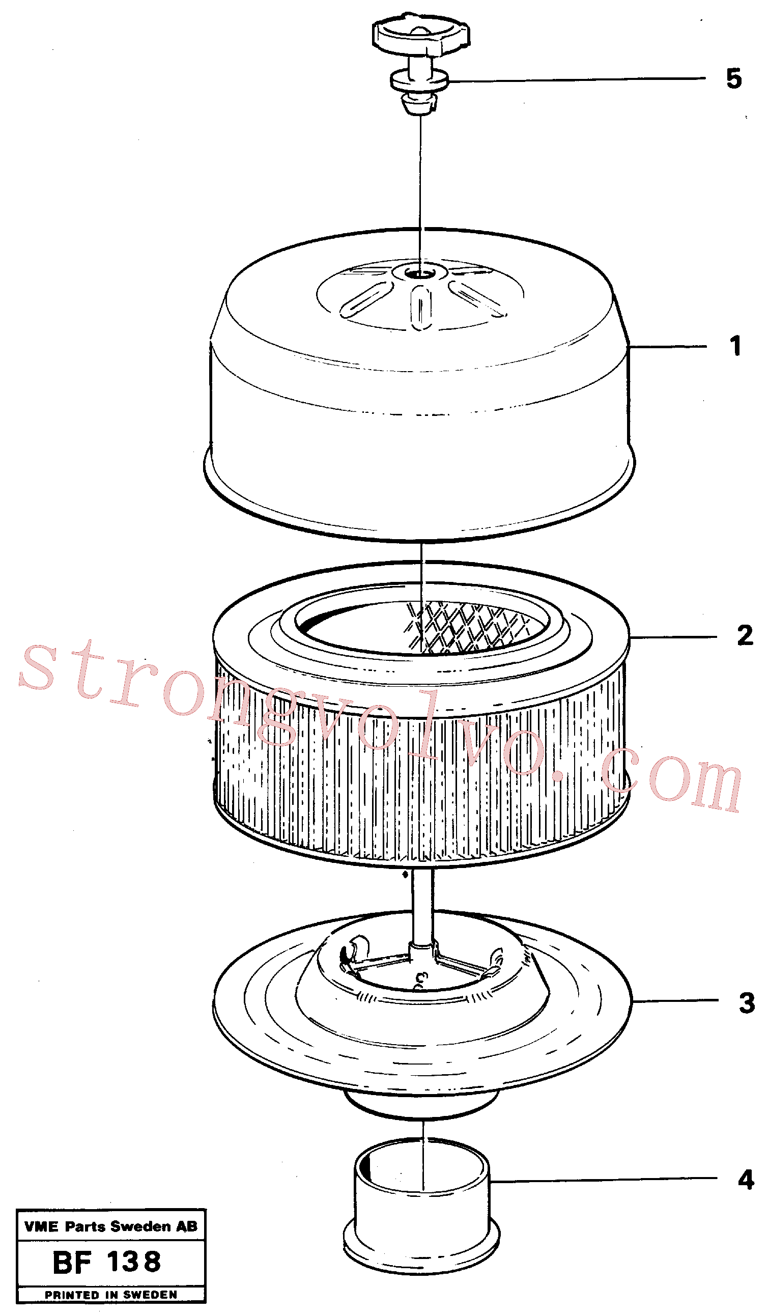 VOE11033540 Volvo Filtro(BF138 Montagem)