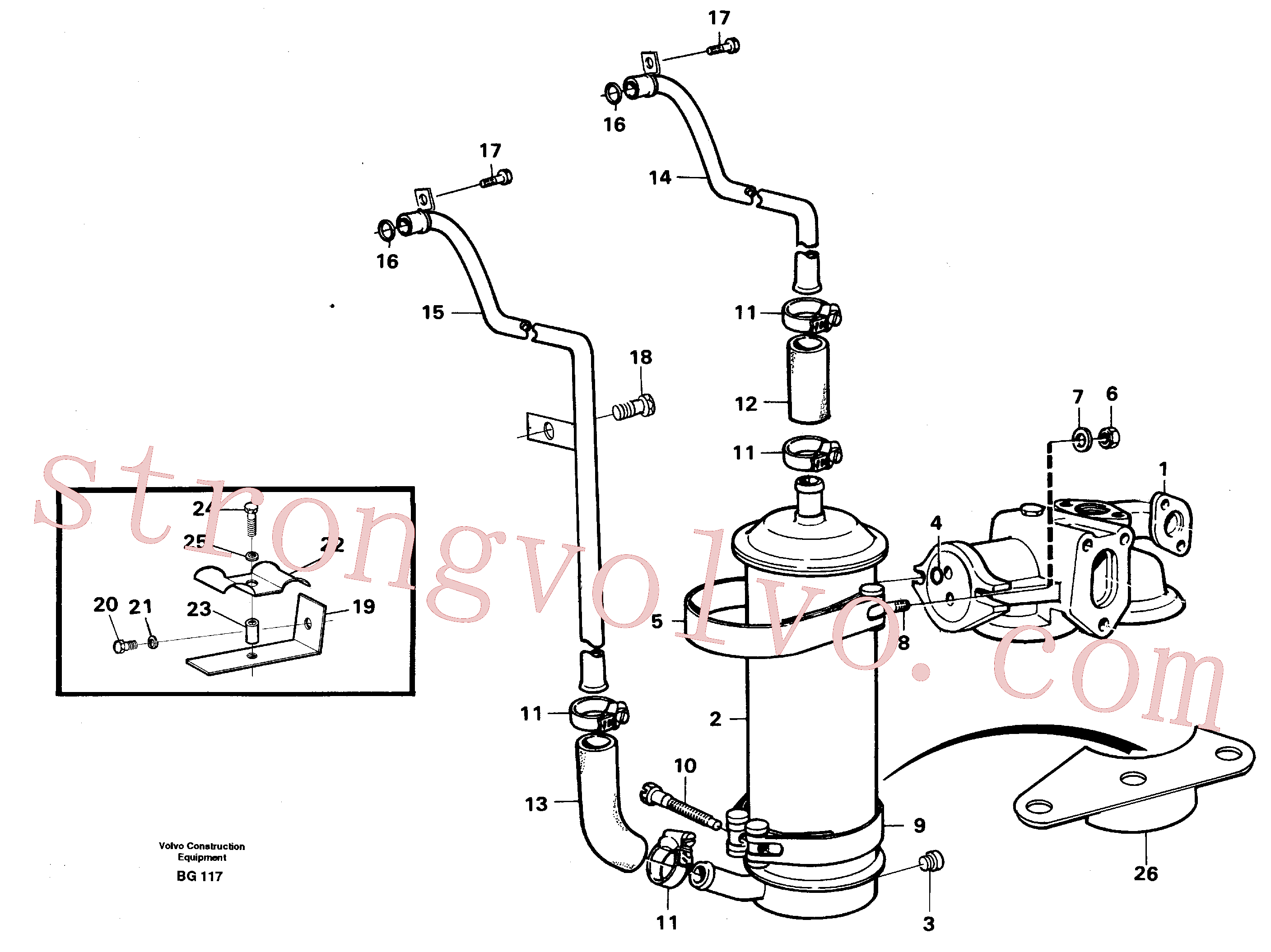 VOE14013954 Volvo Refrigerador de óleo(BG117 Montagem)