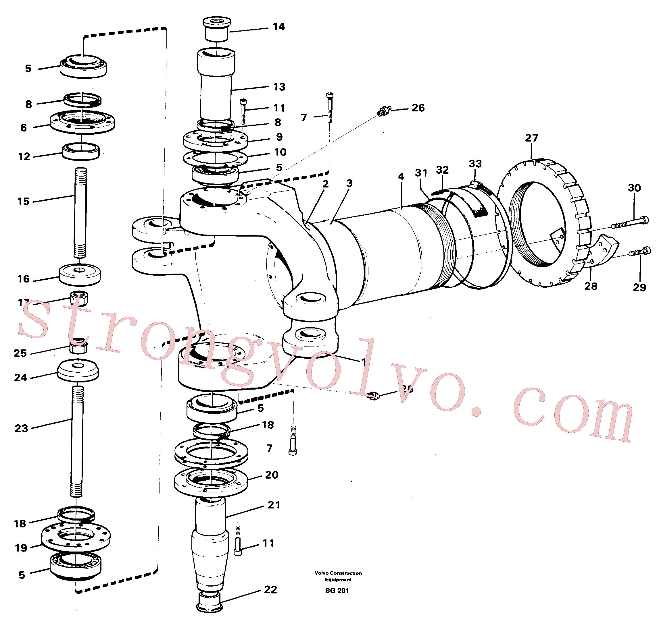VOE11703839 Volvo Tirante da estrutura(BG201 Montagem)