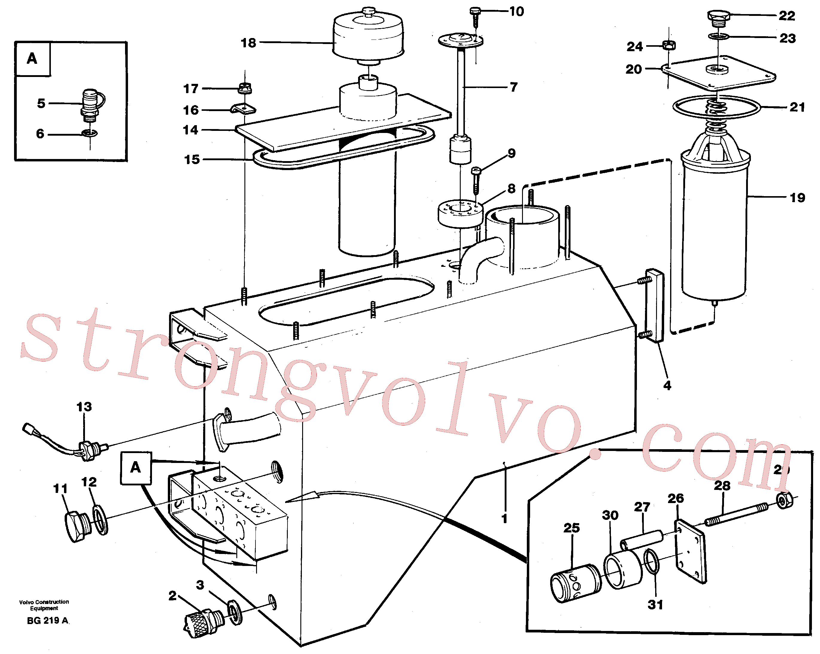 VOE14372277 Volvo Reservatório de óleo(BG219A Montagem)