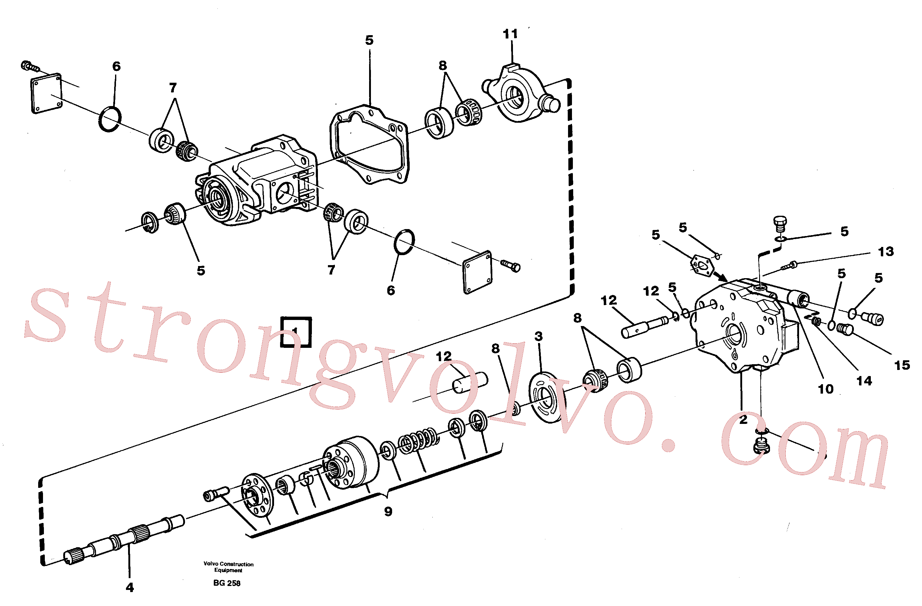 VOE11992194 Volvo Bomba hidráulica(BG258 Montagem)