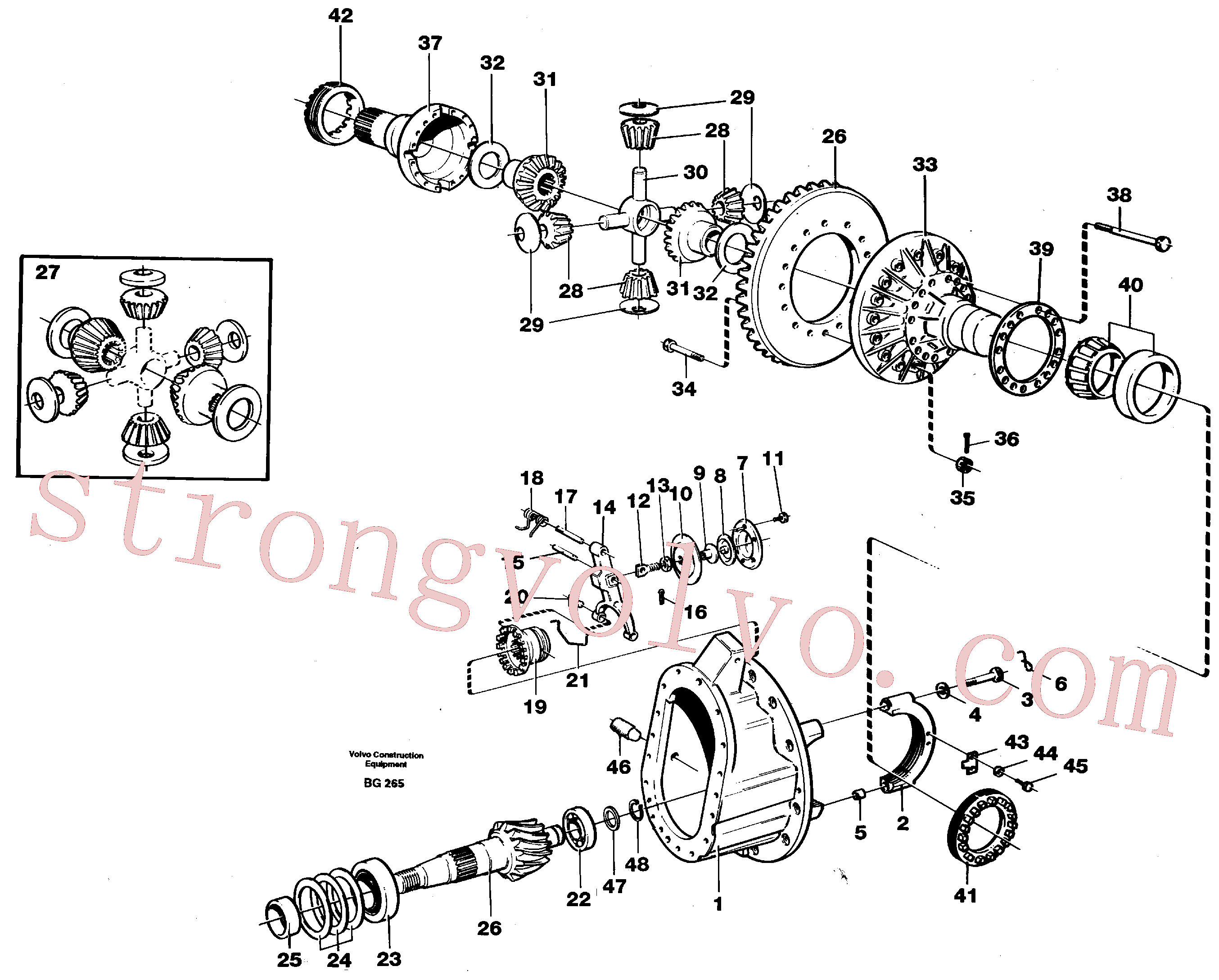 VOE1522083 Volvo Transmissão final(BG265 Montagem)