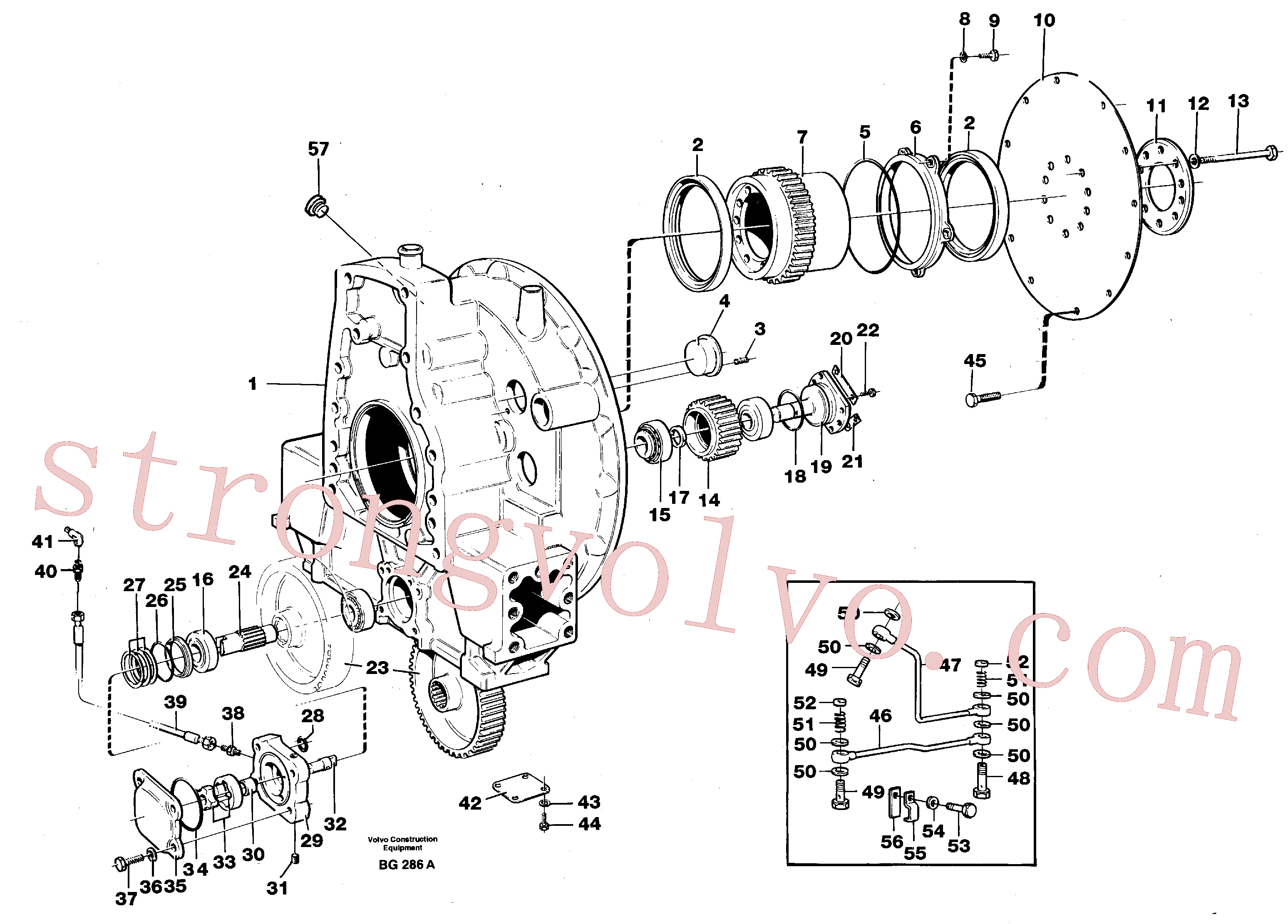 VOE20441697 Volvo Accionamento da bomba(BG286A Montagem)