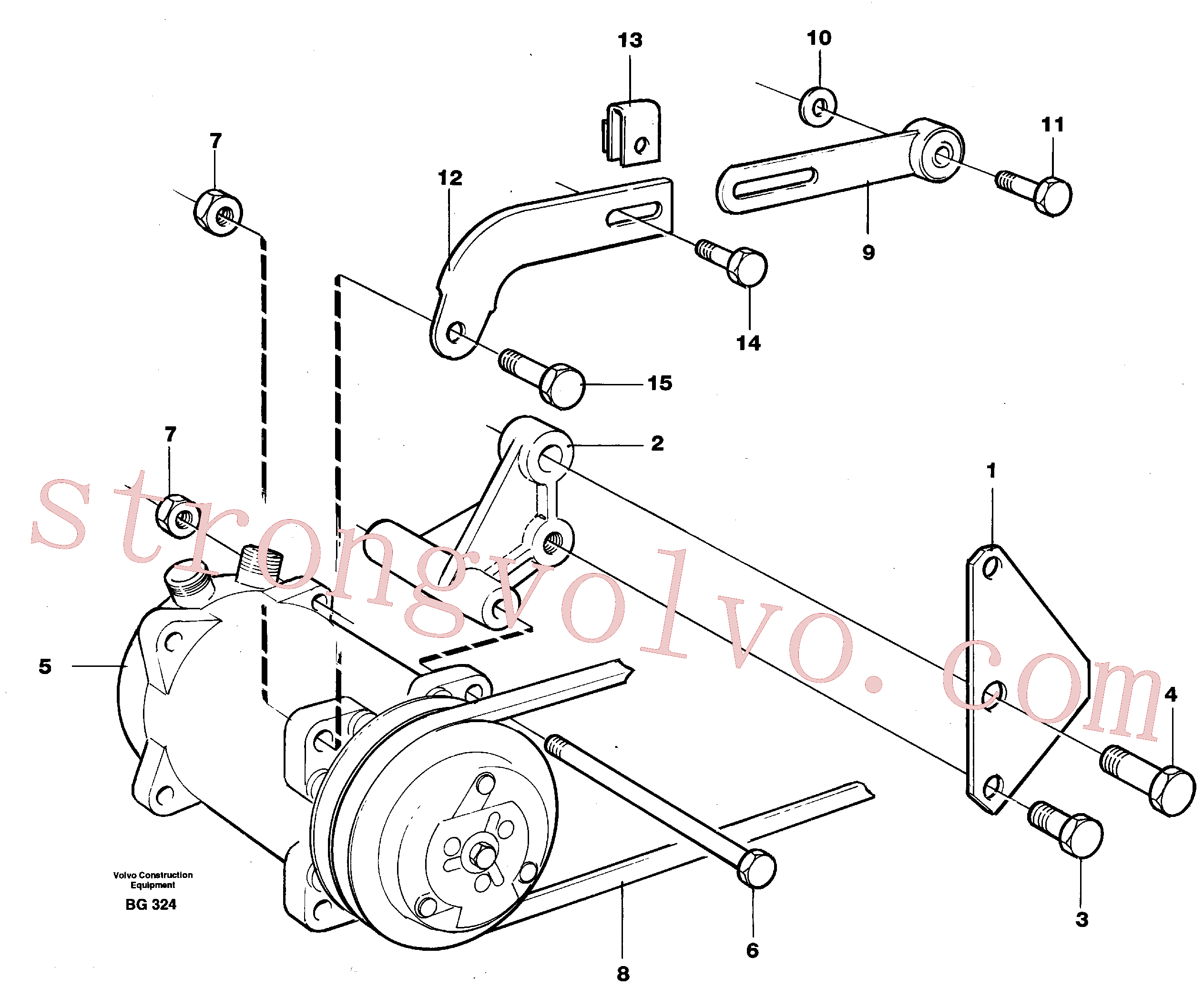 VOE967120 Correia trapezoidal Inscreva-se para Volvo Acessórios para escavadeira