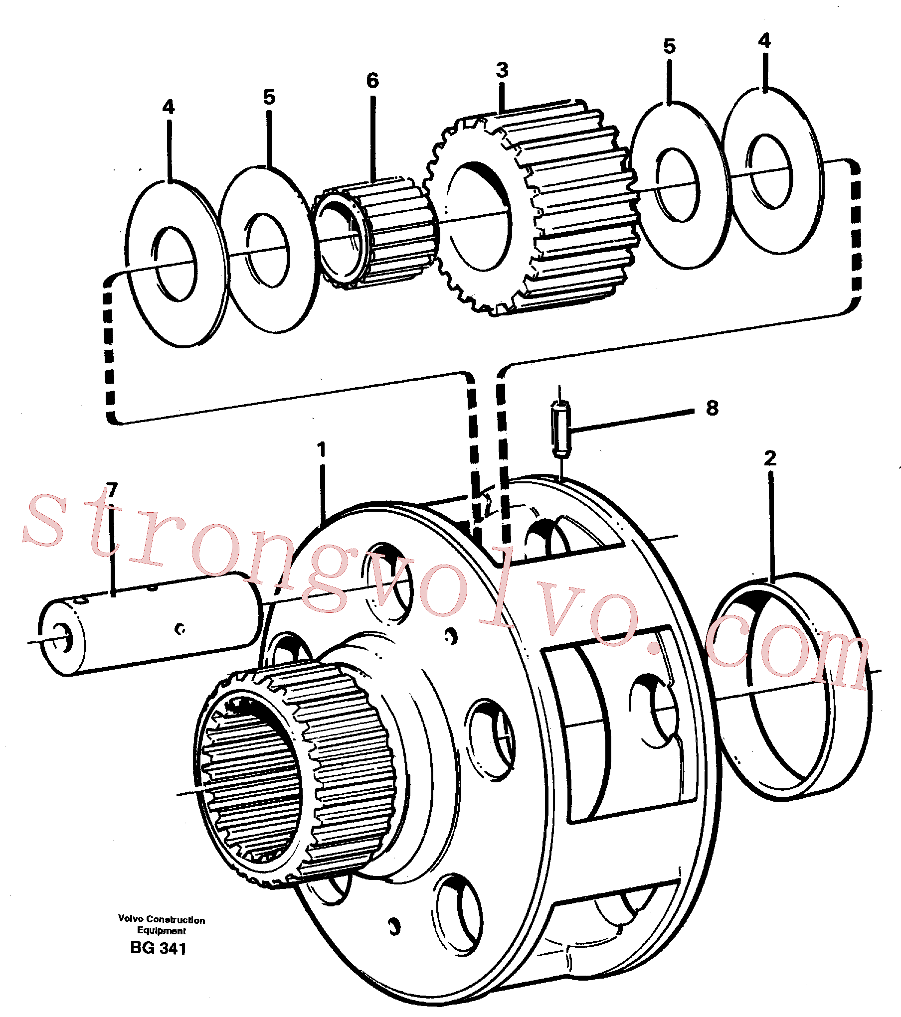 VOE11036759 Volvo Kit de planetários, estágio 4(BG341 Montagem)
