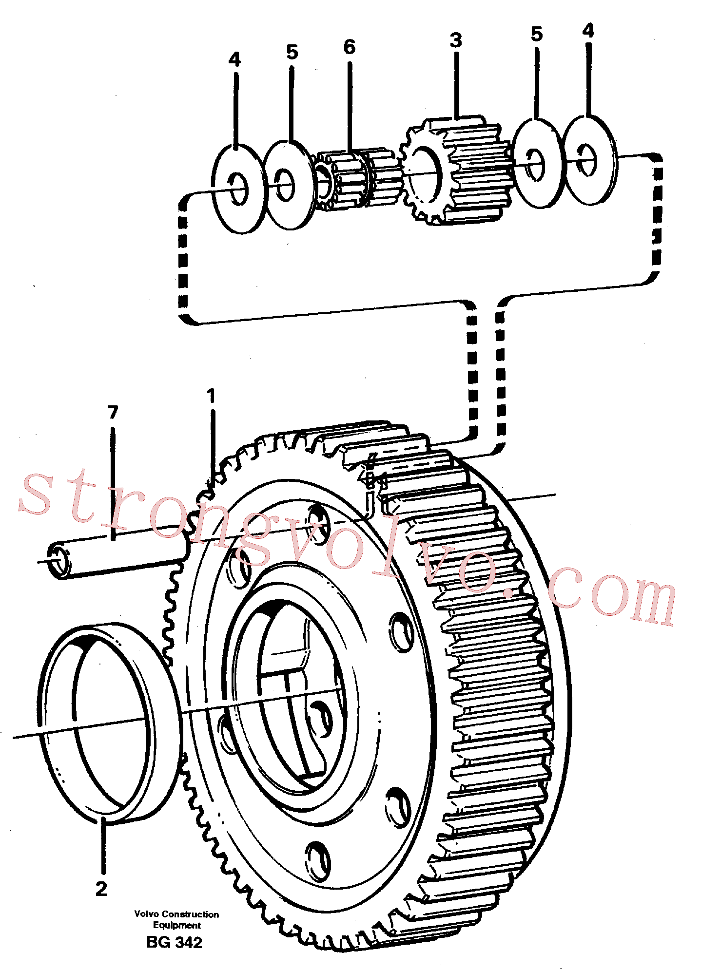 VOE11036944 Volvo Kit de planetários, estágio 5(BG342 Montagem)