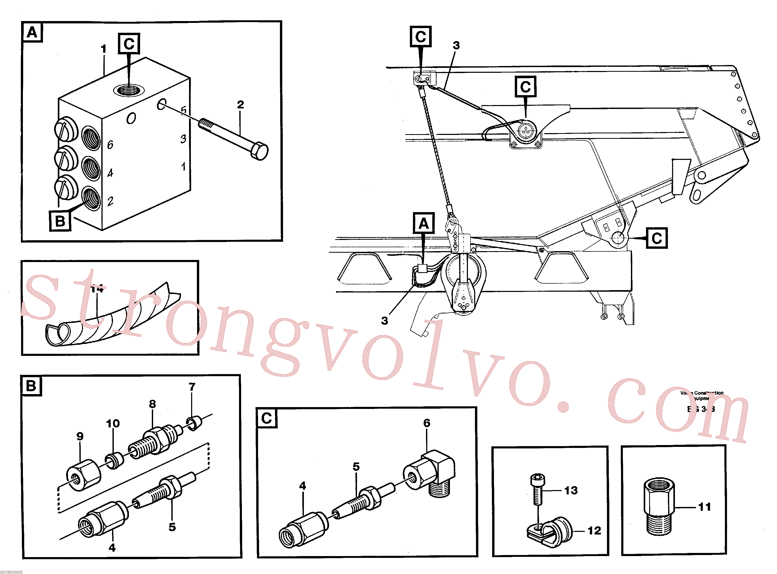 Volvo Montagem VOE14214040 Cinta Acessórios