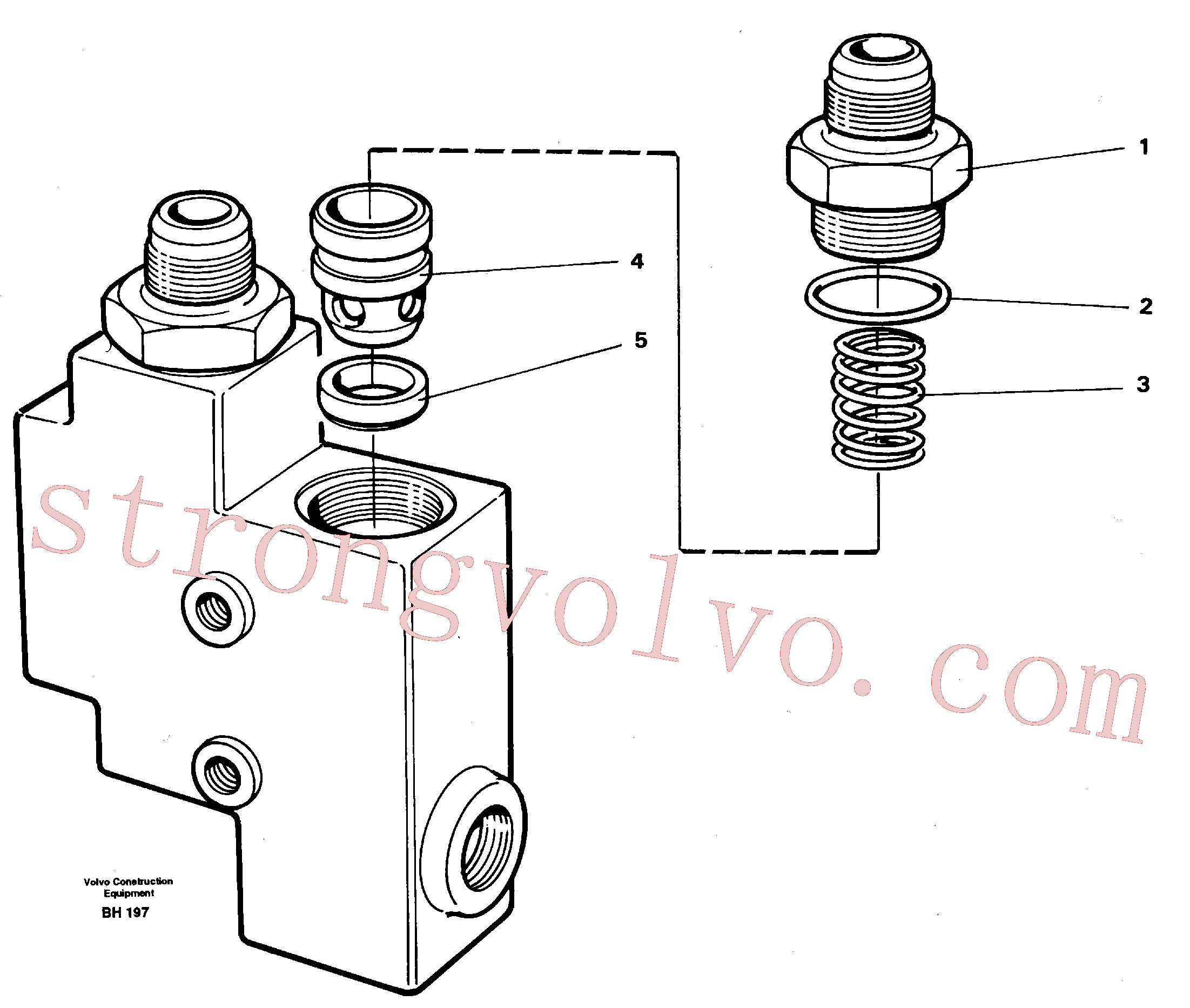 VOE1522550 Volvo Válvula de retenção(BH197 Montagem)