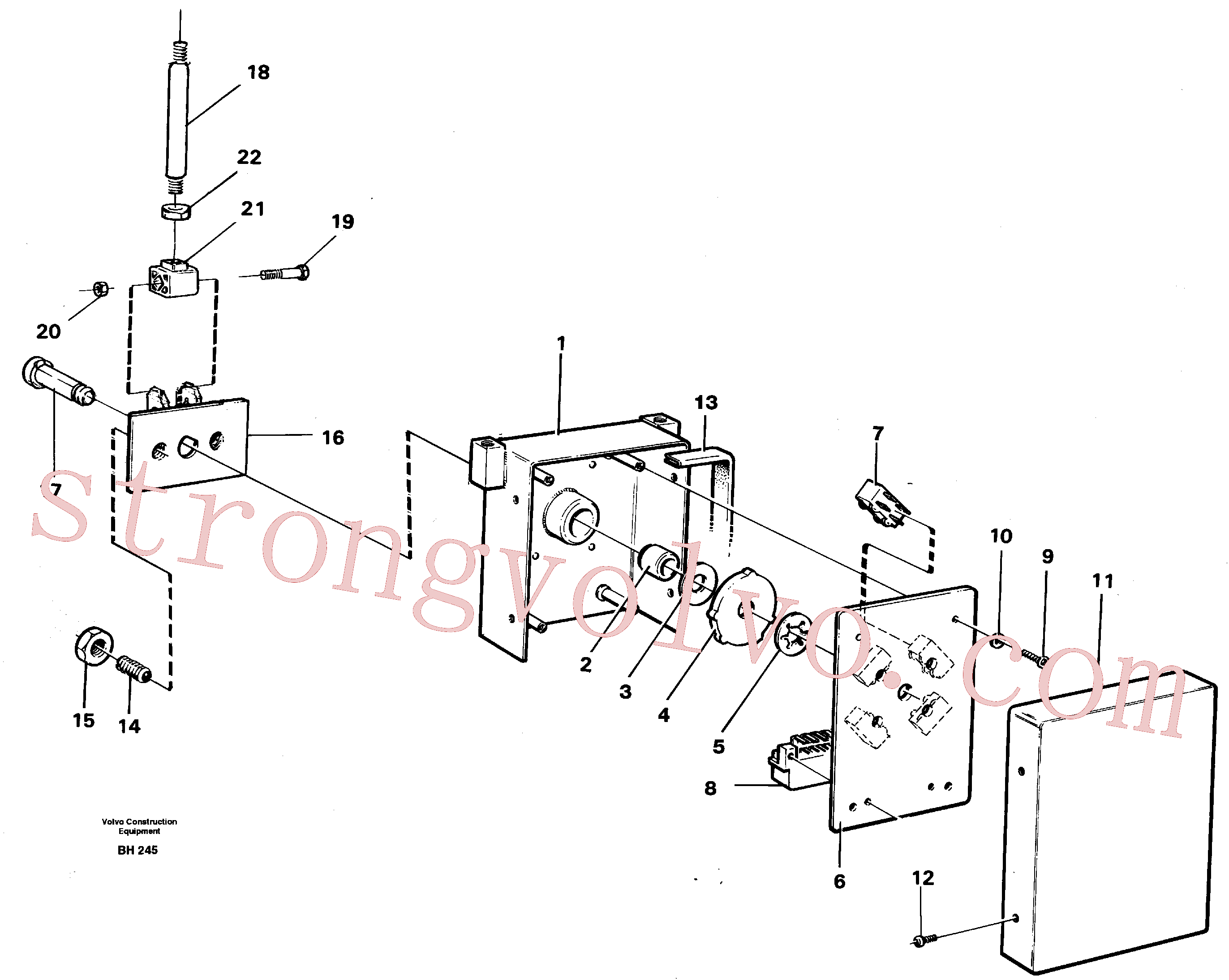 VOE942603 Volvo Selector de velocidades(BH245 Montagem)