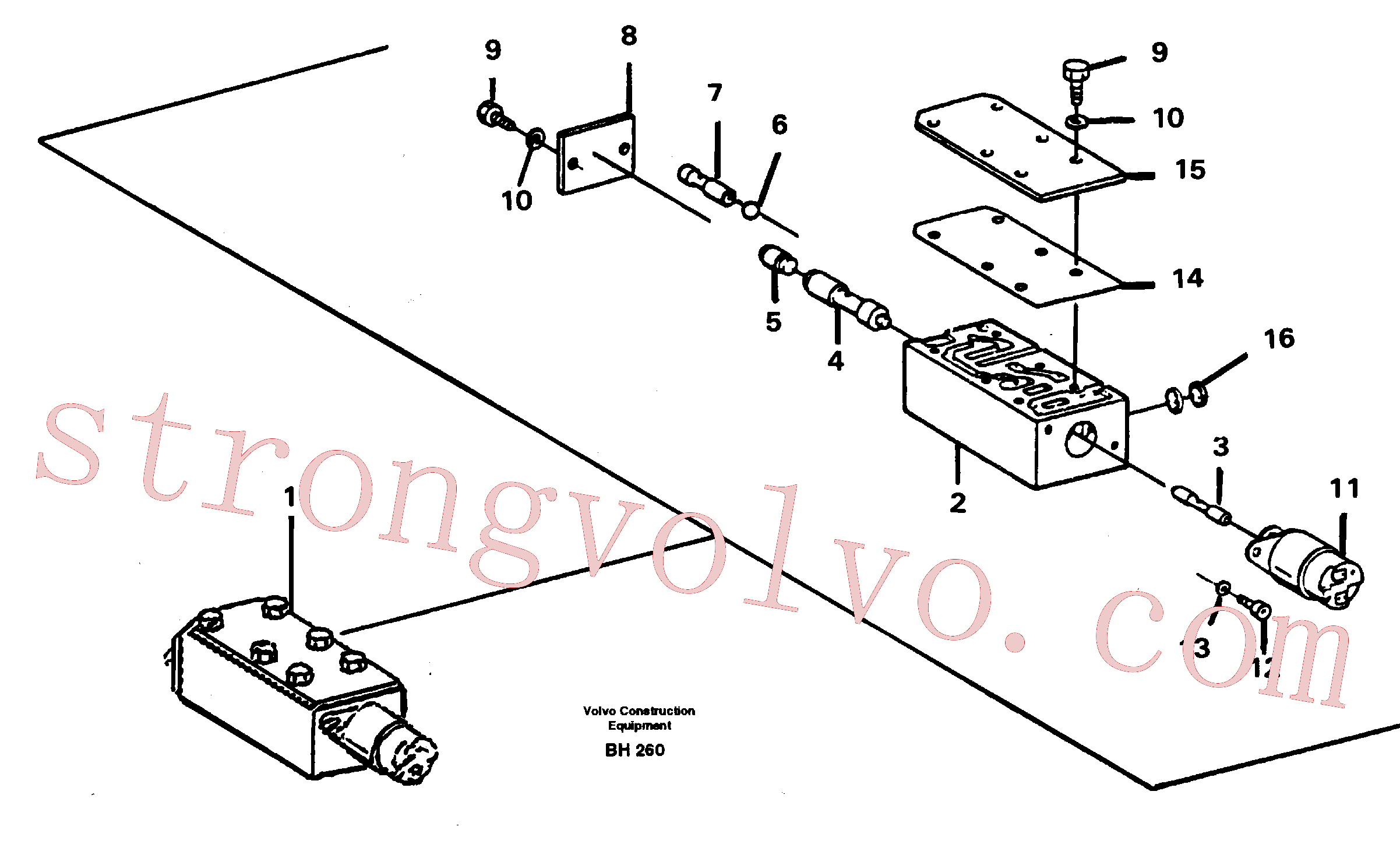 VOE11998796 Volvo Válvula, corpo do circuito e válvula de retorno(BH260 Montagem)