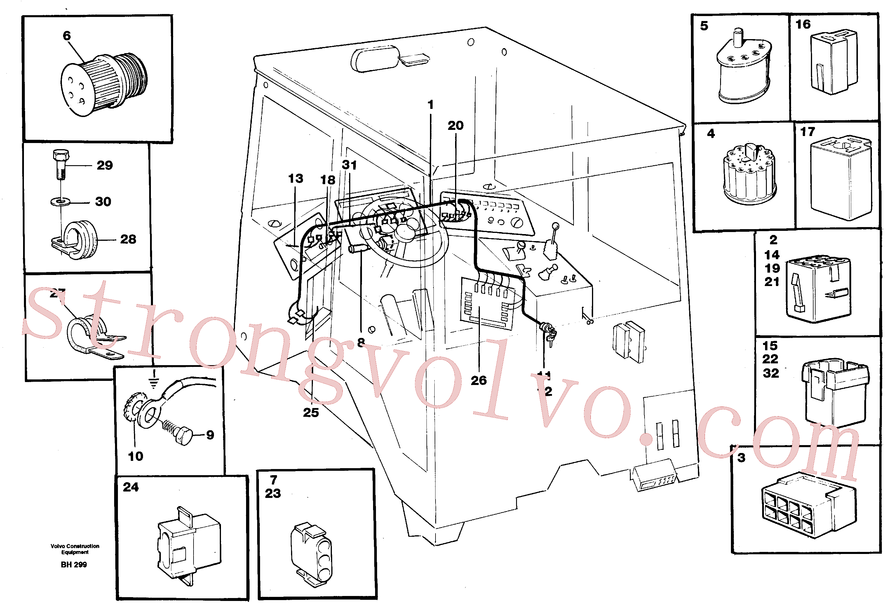 VOE948297 Volvo Cablagem, cabina(BH299 Montagem)
