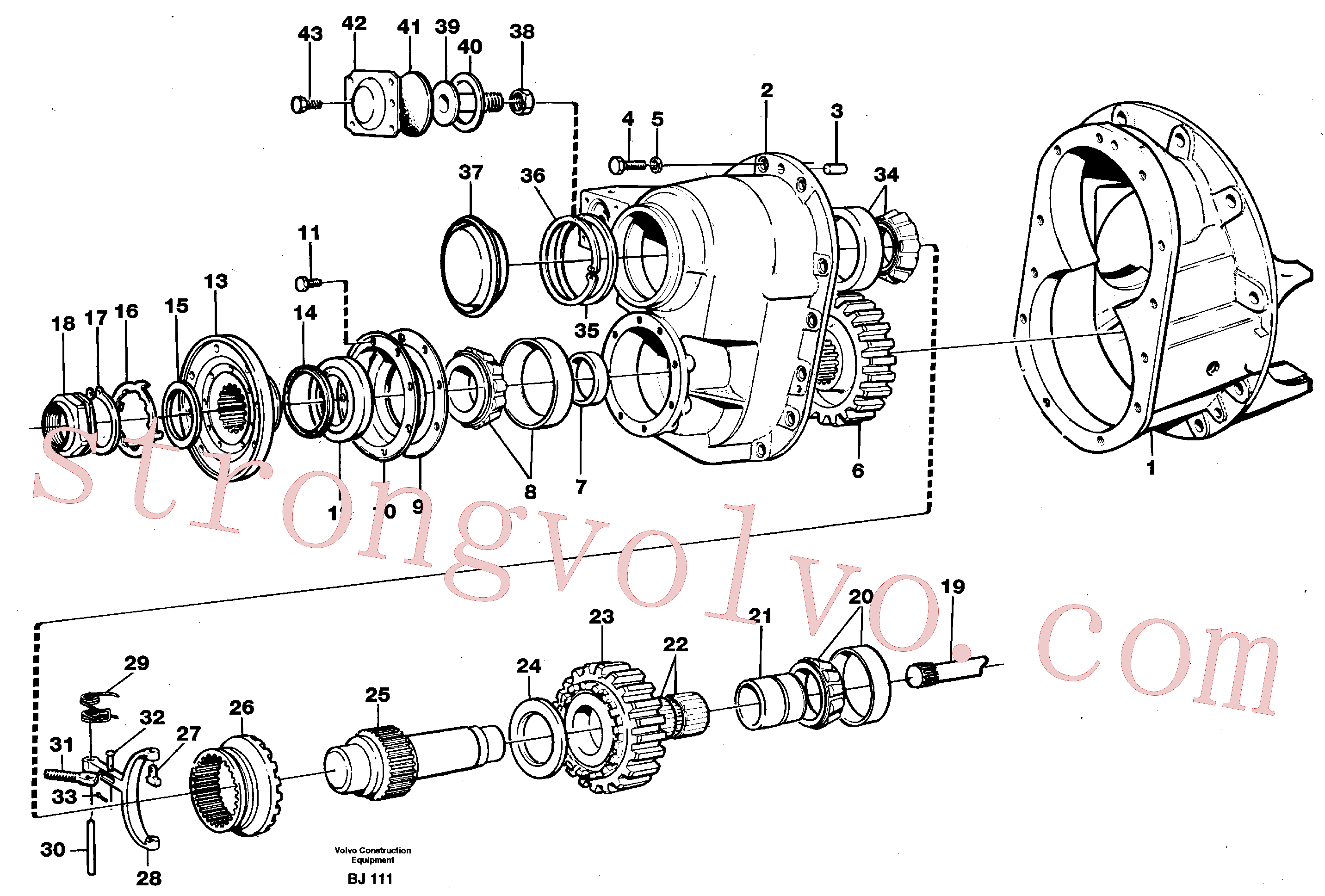 VOE914553 Volvo Transmissão final(BJ111 Montagem)