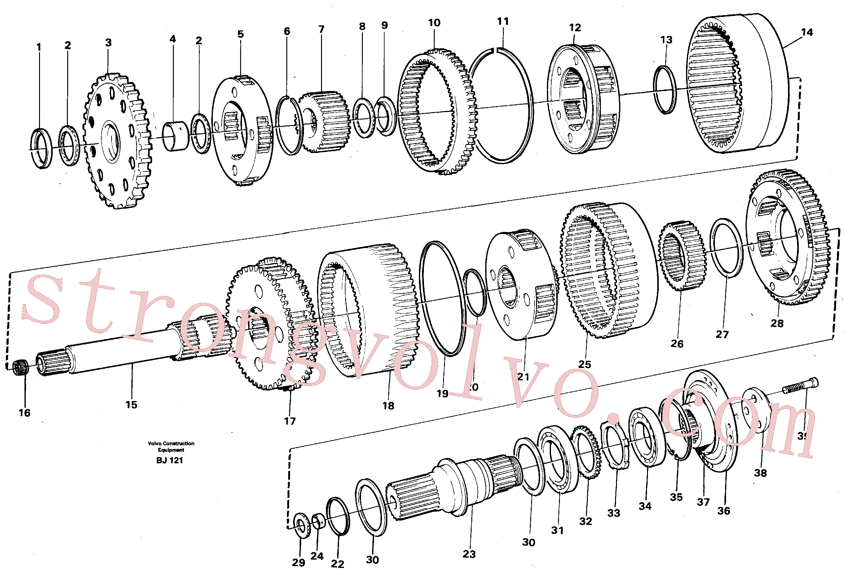 VOE1650444 Sensor da roda Volvo escavadeira